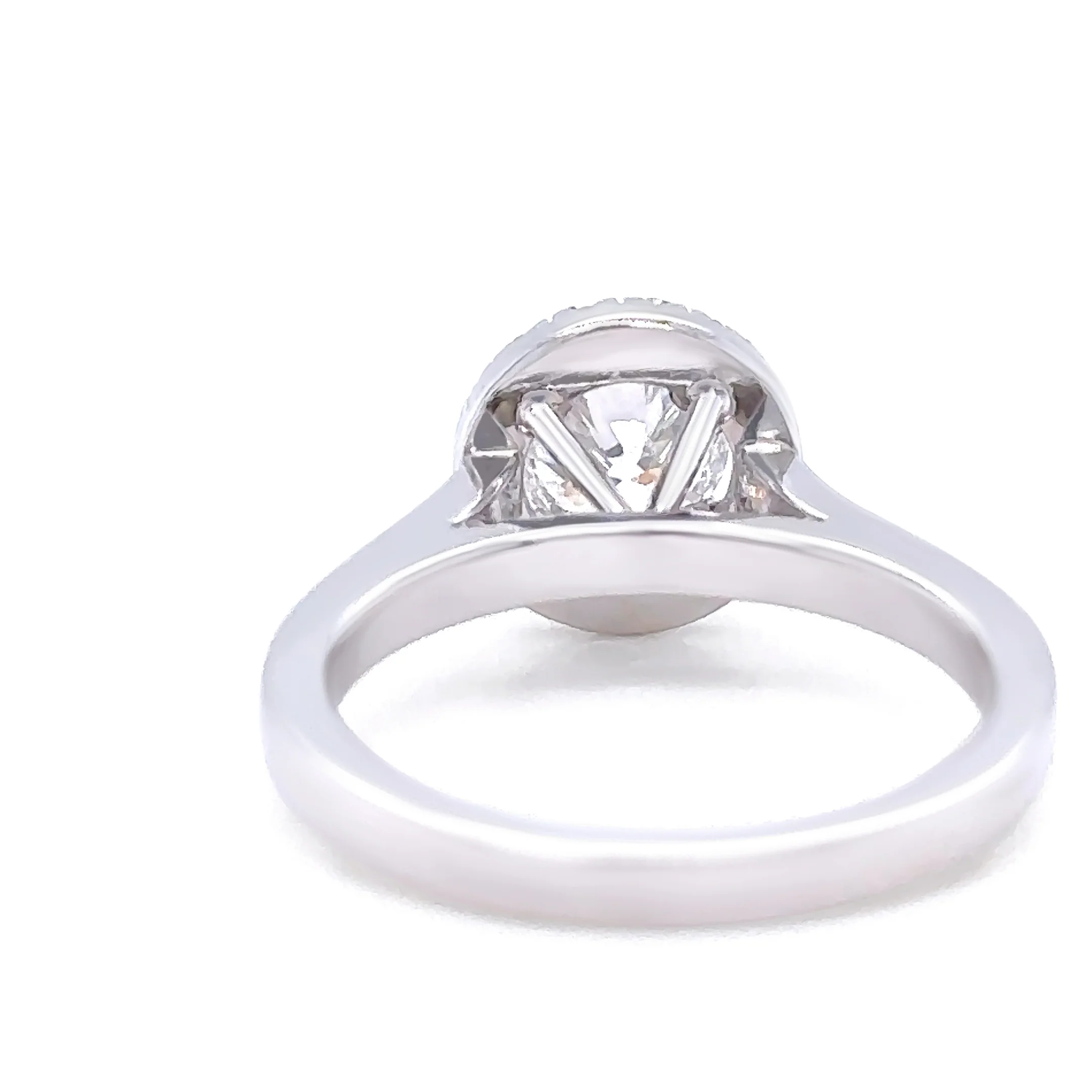 Platinum & 18ct White Gold Diamond Engagement and Wedding Ring Set 1.16ct - Image 4