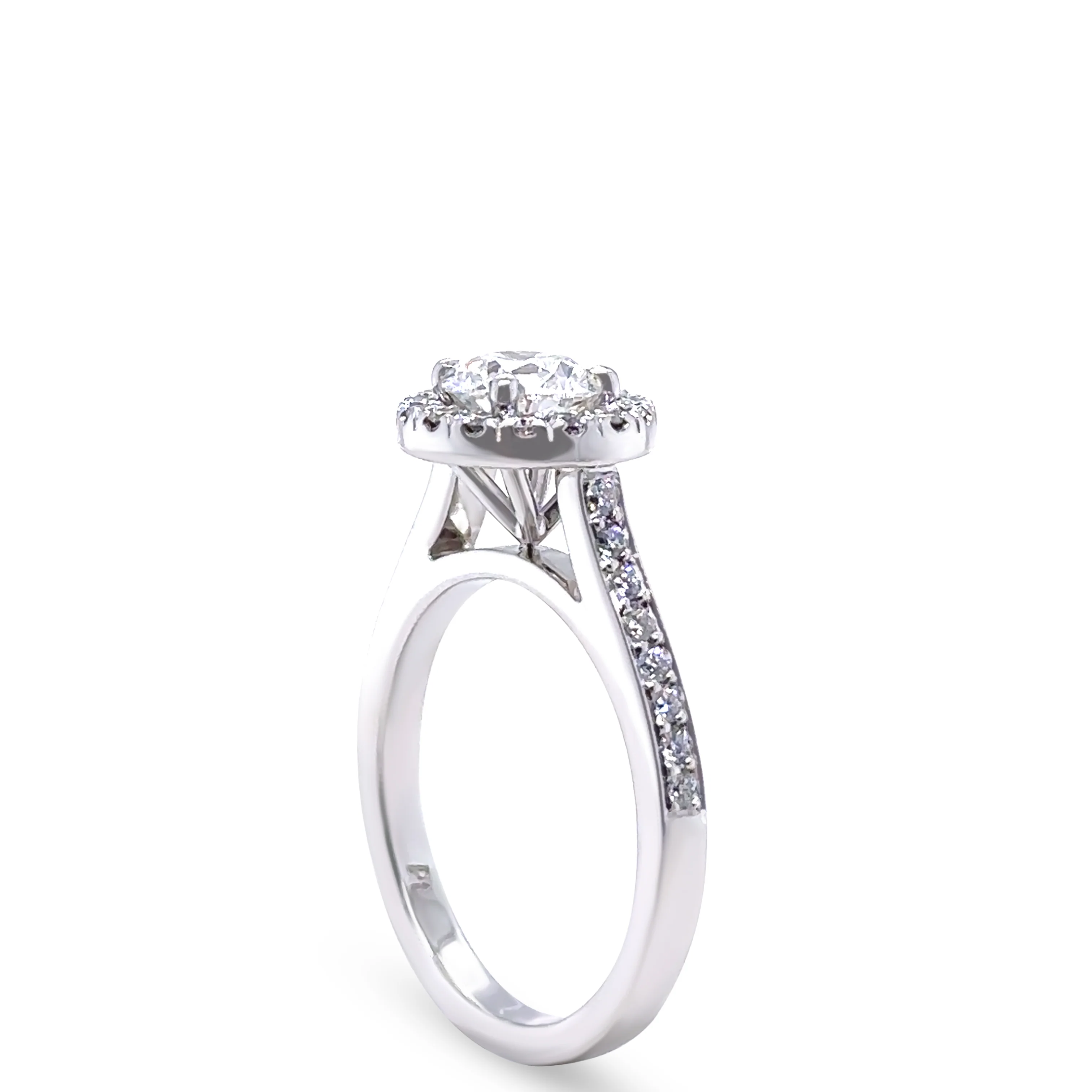Platinum & 18ct White Gold Diamond Engagement and Wedding Ring Set 1.16ct - Image 8