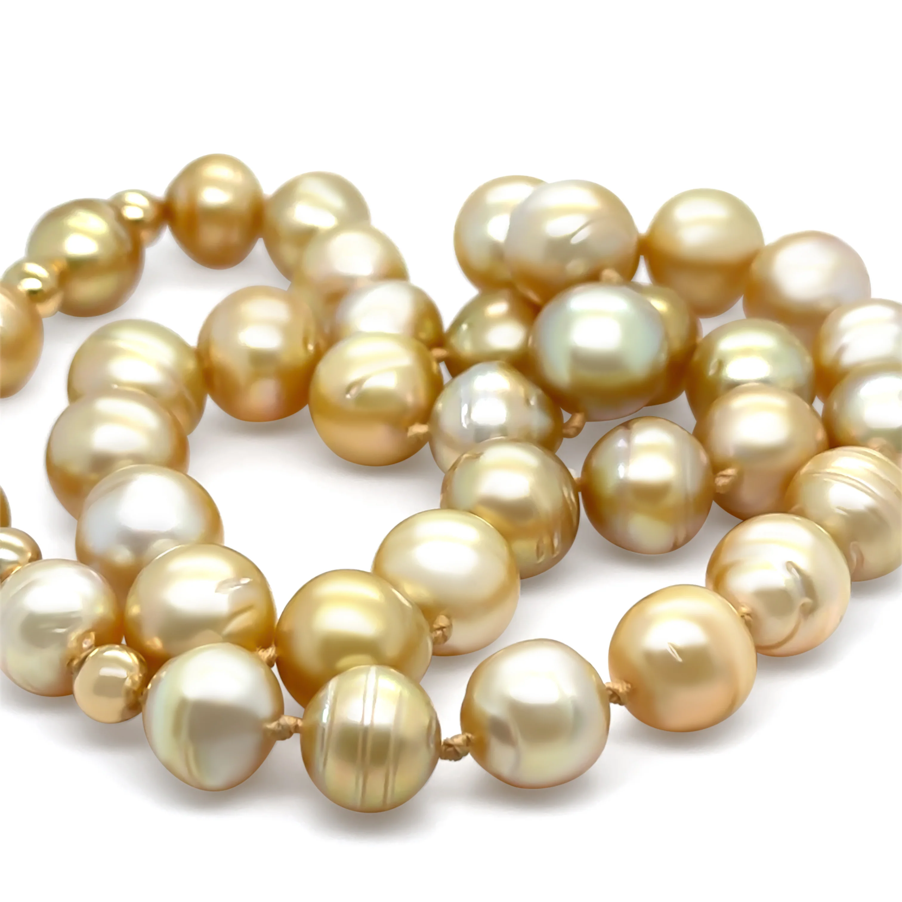 South Sea Pearl Golden Pearl Necklace 75.8g - Image 7