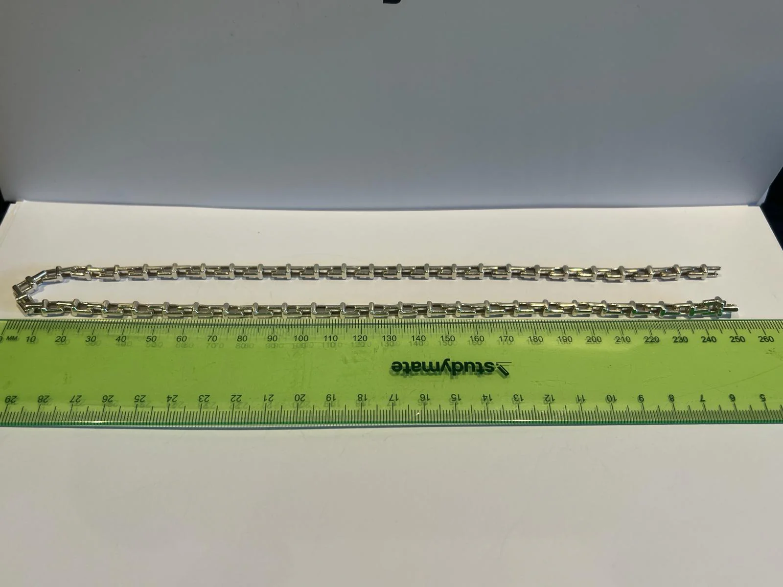 Tiffany and Co Small T Square Chain Necklace (RARE) - Image 6