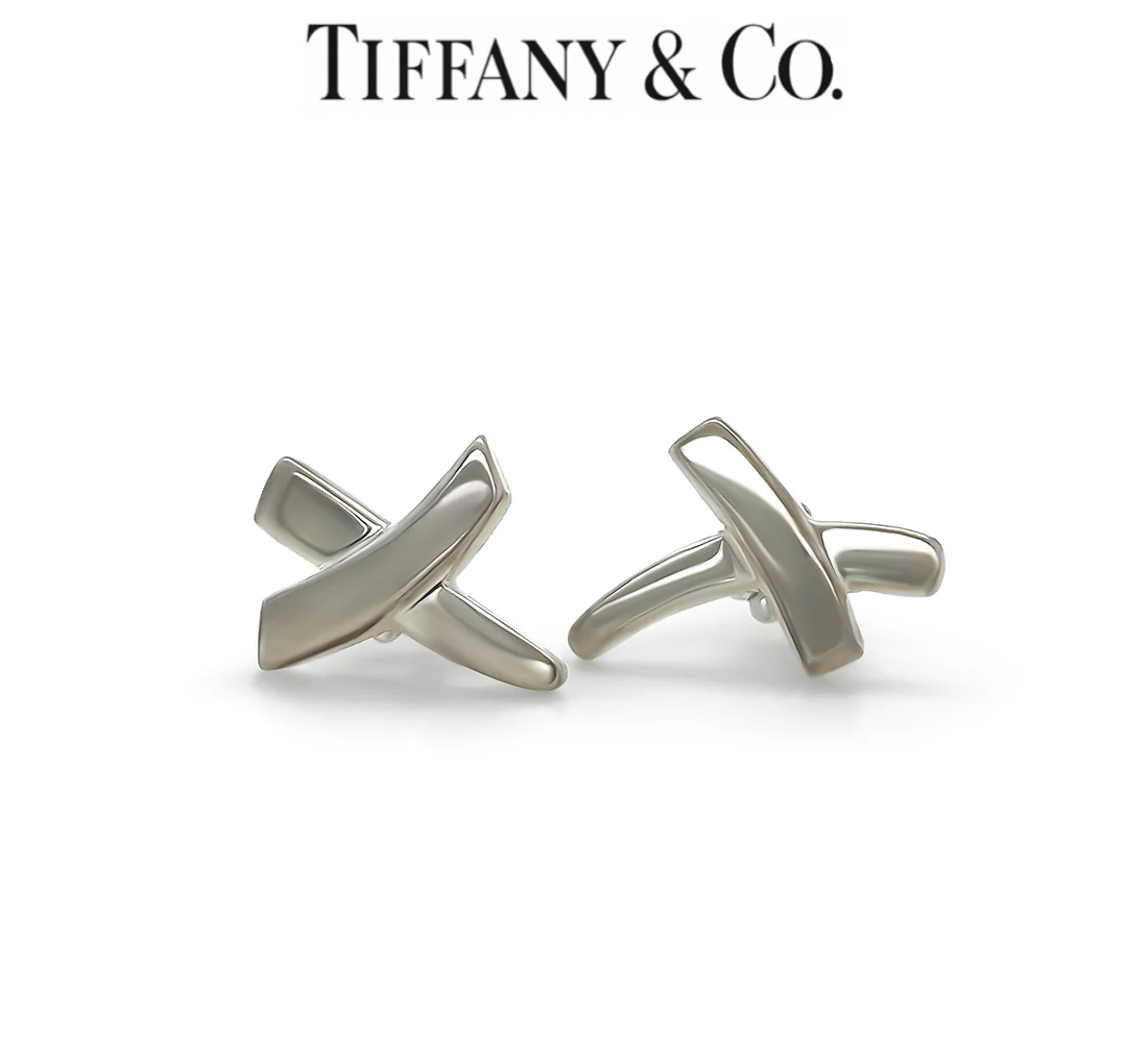 Tiffany and Co Sterling Silver Paloma's Picasso Graffiti X Earrings