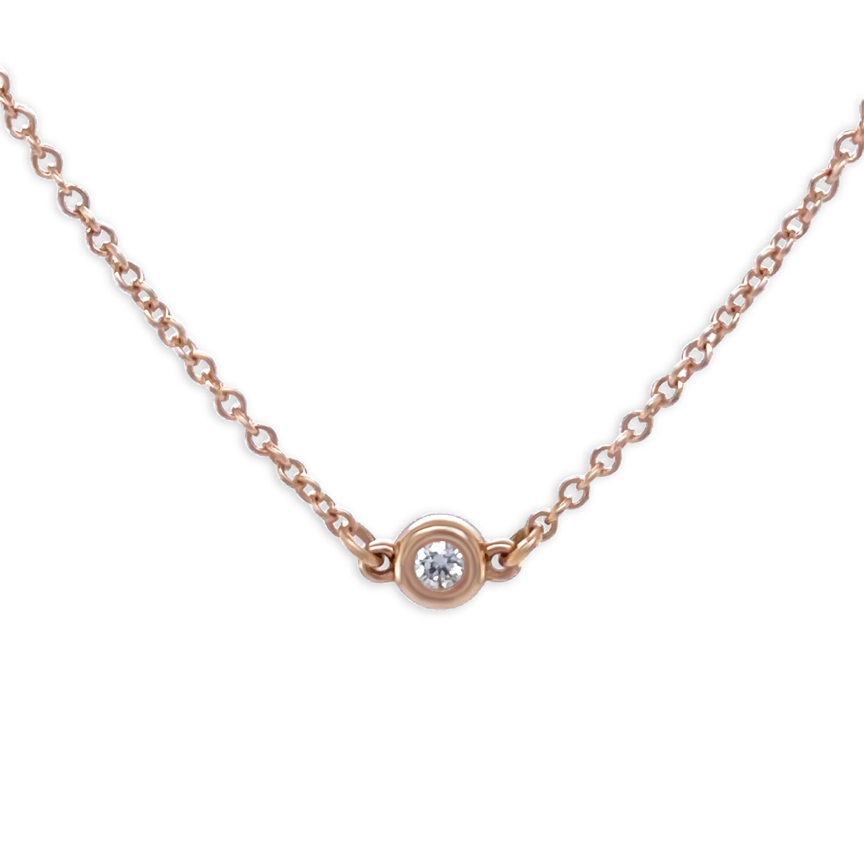 Tiffany & Co. 18ct Rose Gold Elsa Peretti Diamonds by the Yard Bracelet 0.07ct 1.3g - Image 3