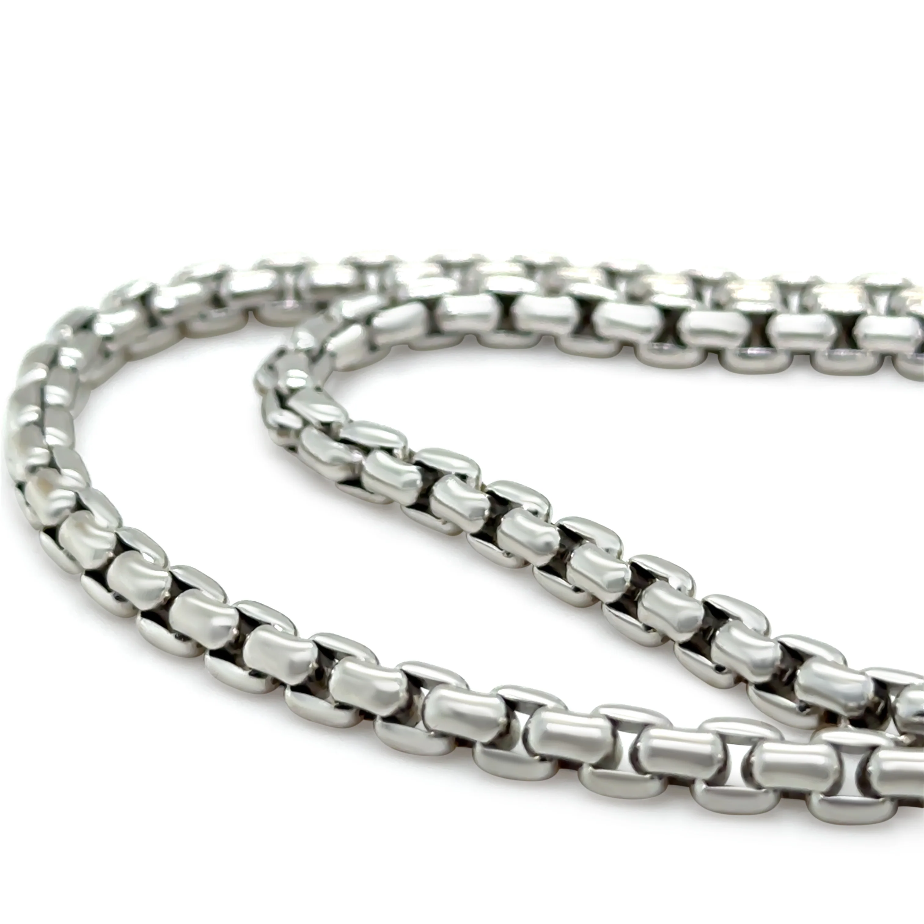 Tiffany & Co. 18ct White Gold Box Chain Necklace 74.3g - Image 2