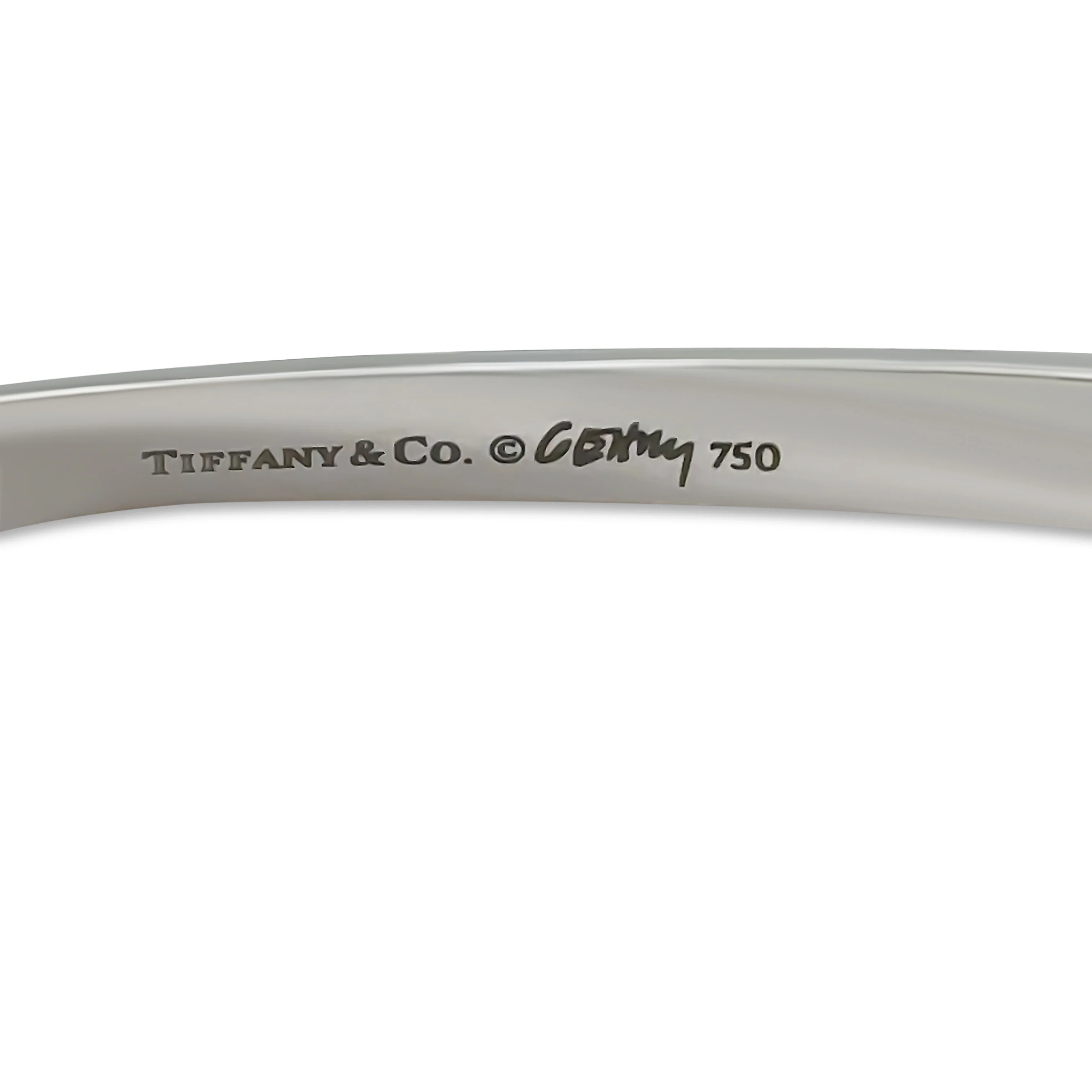 Tiffany & Co 18ct White Gold Frank Gehry Diamond Bangle 1.10ct - Image 4