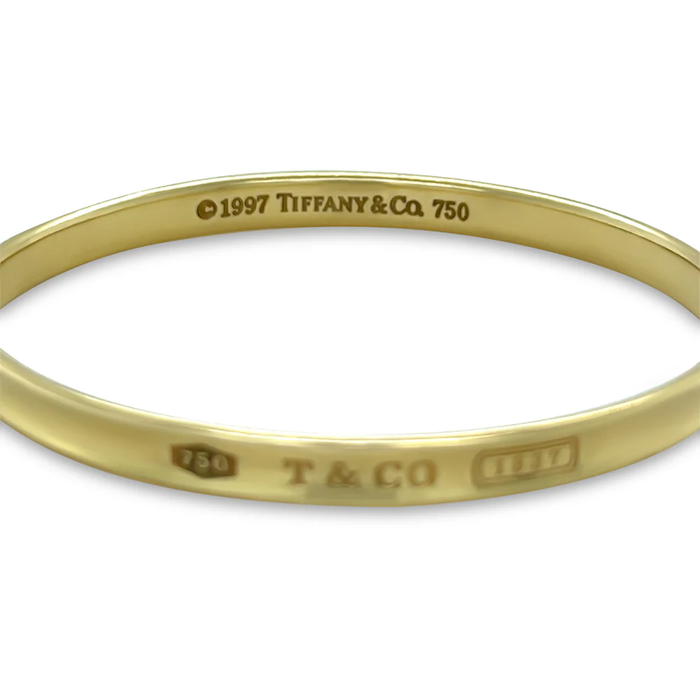 Tiffany & Co. 18ct Yellow Gold 1837 Bangle 29.53g - Image 3