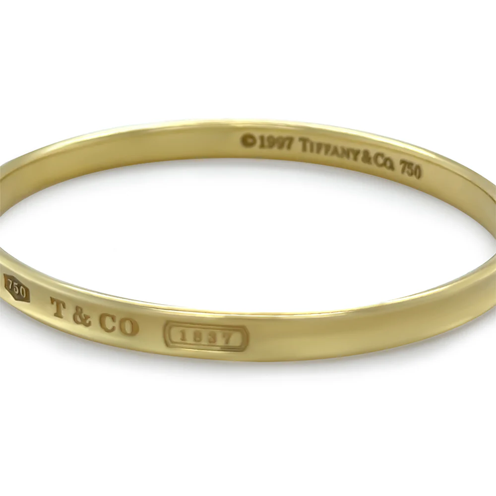 Tiffany & Co. 18ct Yellow Gold 1837 Bangle 29.53g - Image 4