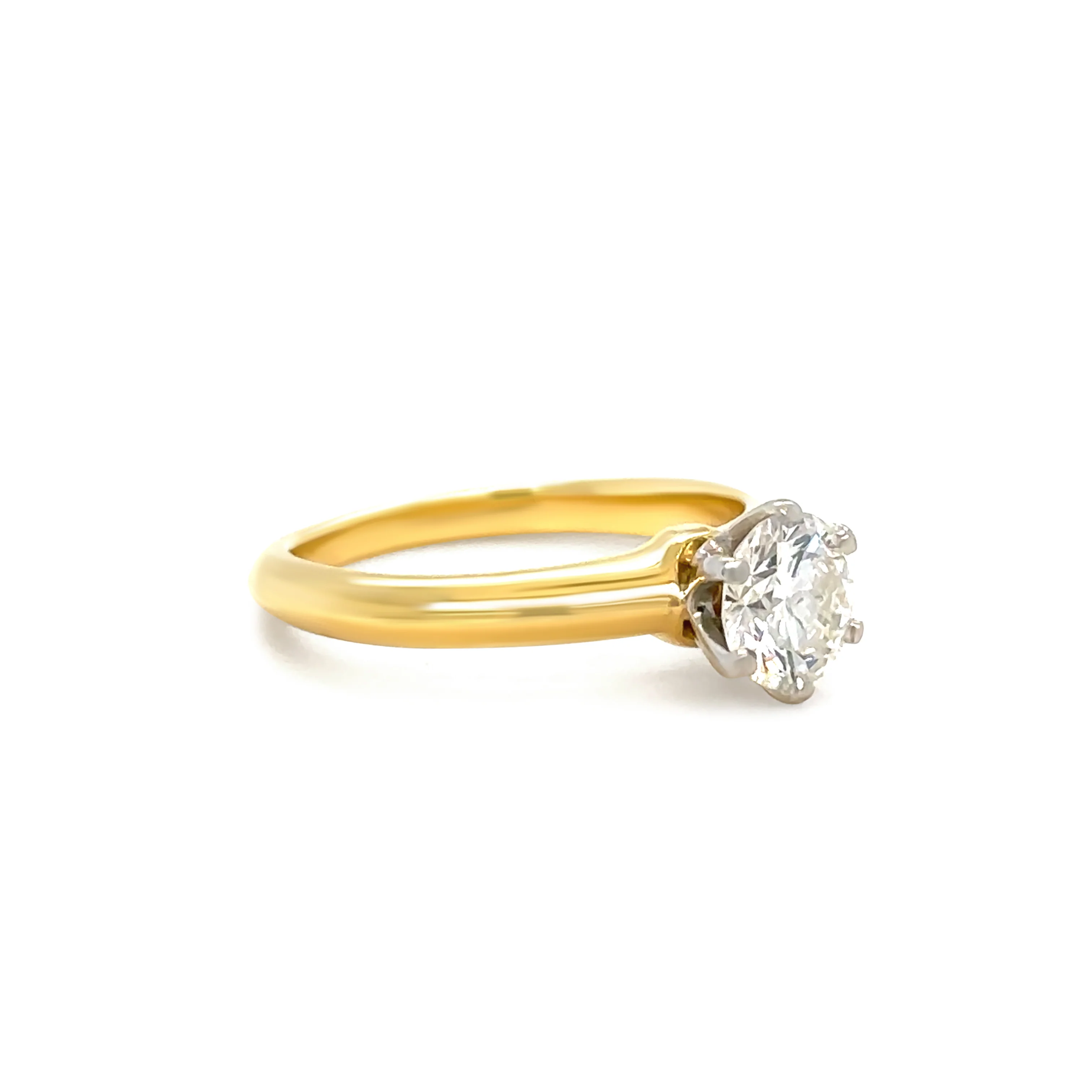 Tiffany & Co. 18ct Yellow Gold Diamond Engagement Ring 0.78ct 3.7g - Image 2