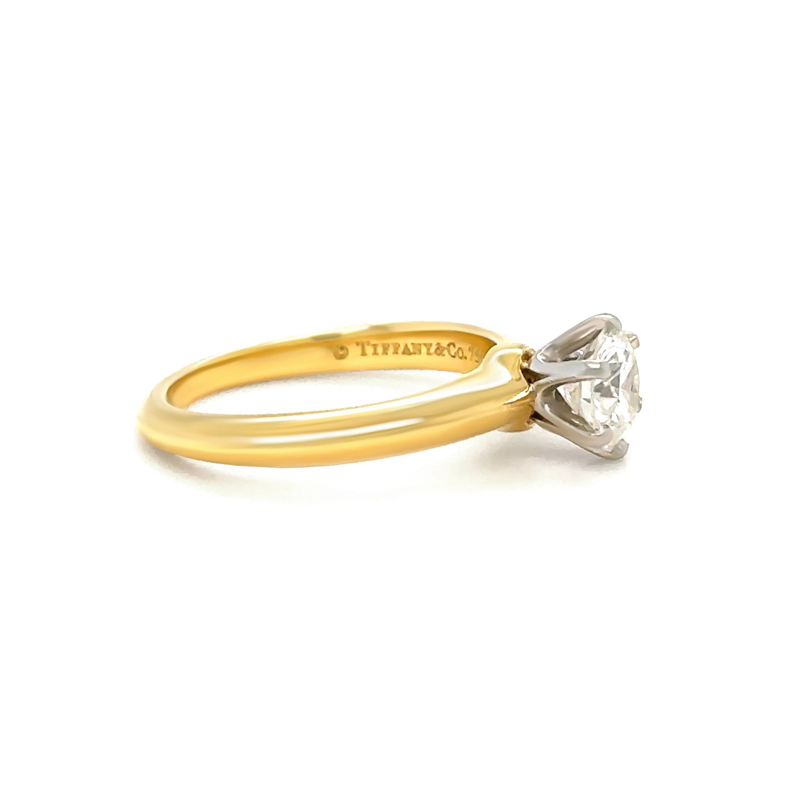 Tiffany & Co. 18ct Yellow Gold Diamond Engagement Ring 0.78ct 3.7g - Image 3