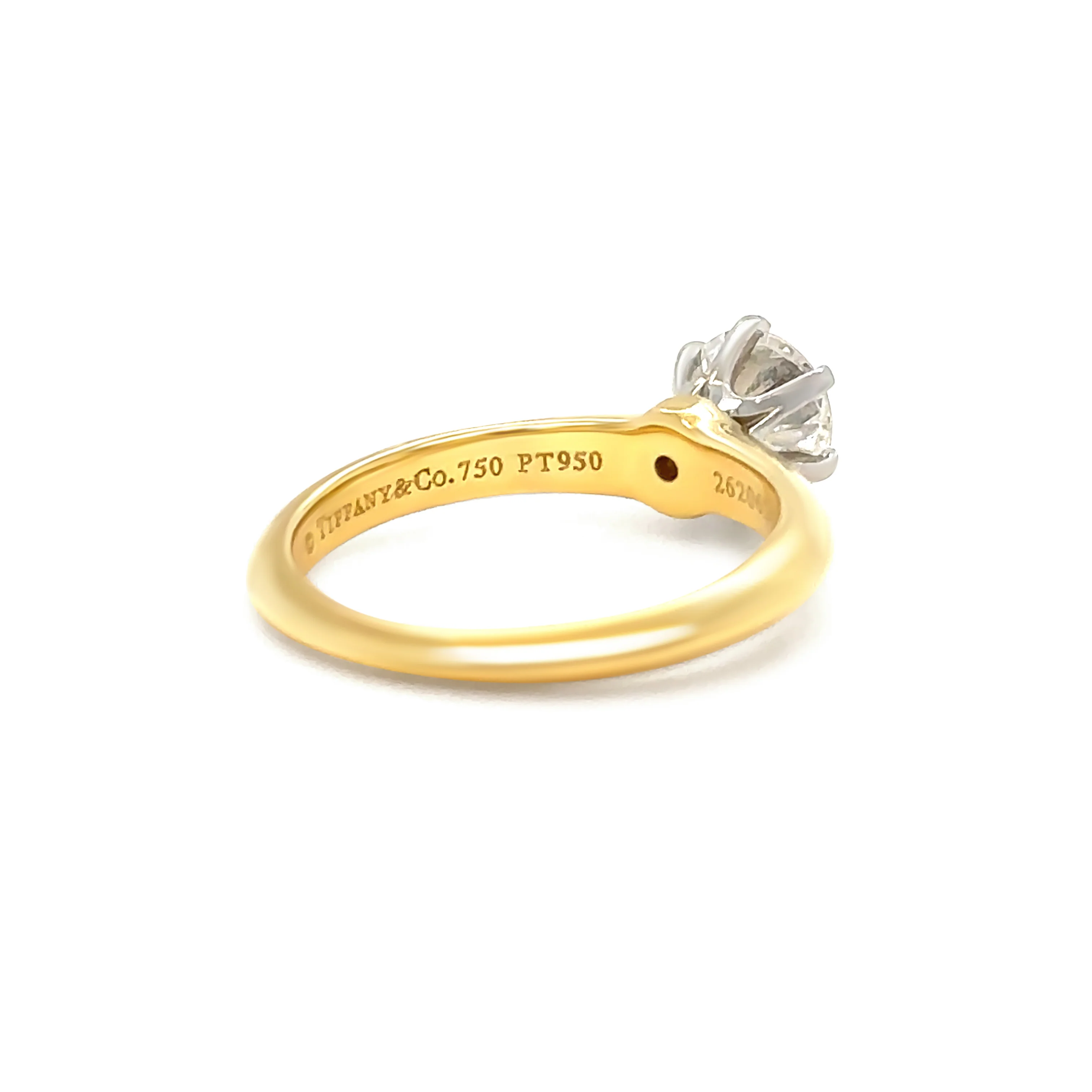 Tiffany & Co. 18ct Yellow Gold Diamond Engagement Ring 0.78ct 3.7g - Image 4