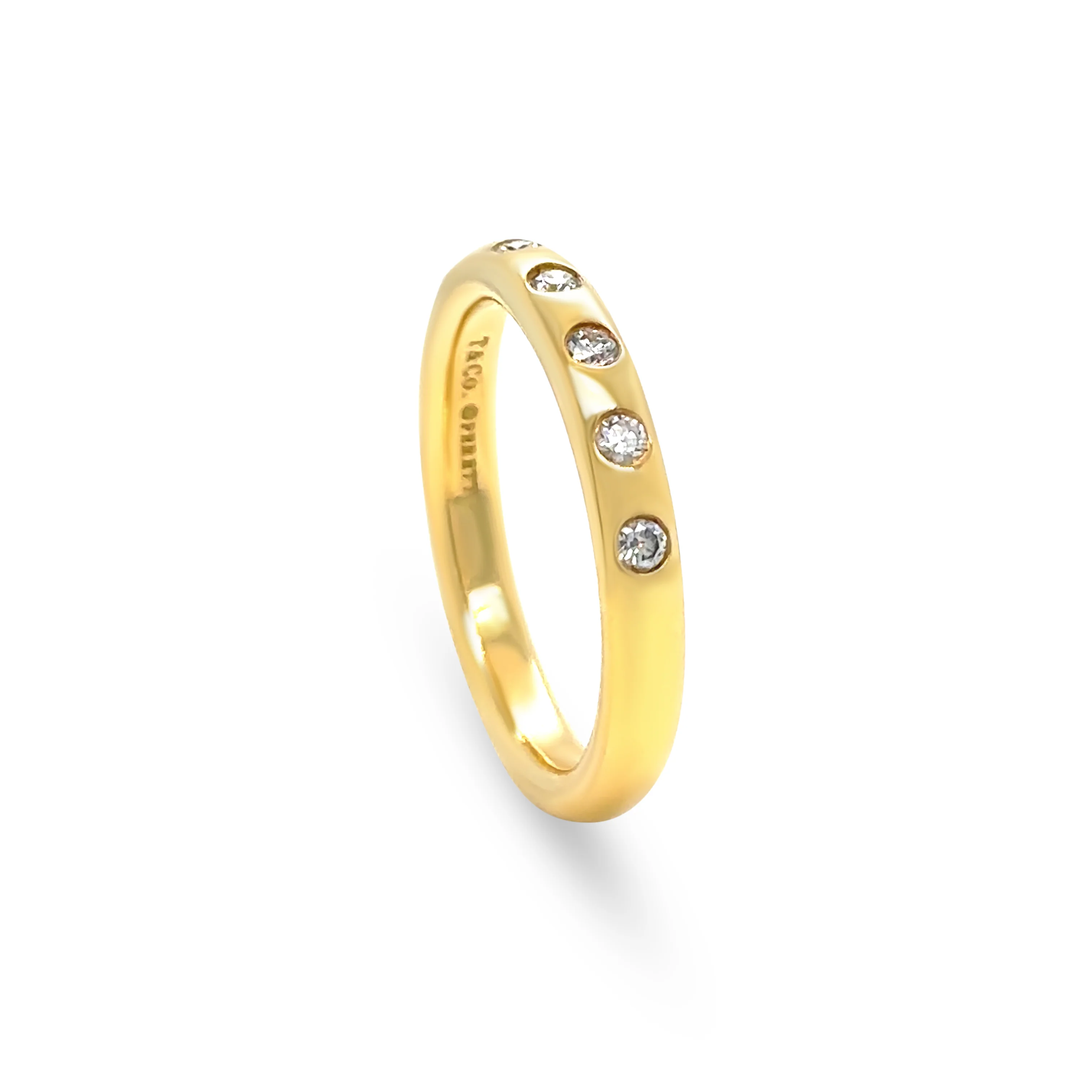 Tiffany & Co. 18ct Yellow Gold Elsa Peretti Diamond Ring 0.10ct 3.88g - Image 2