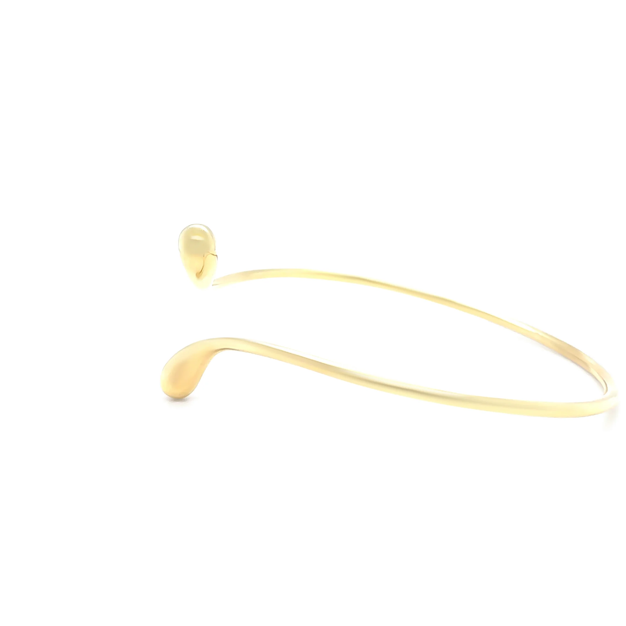 Tiffany & Co 18ct Yellow Gold Elsa Peretti Elongated Teardrop Bangle 14.13g - Image 3