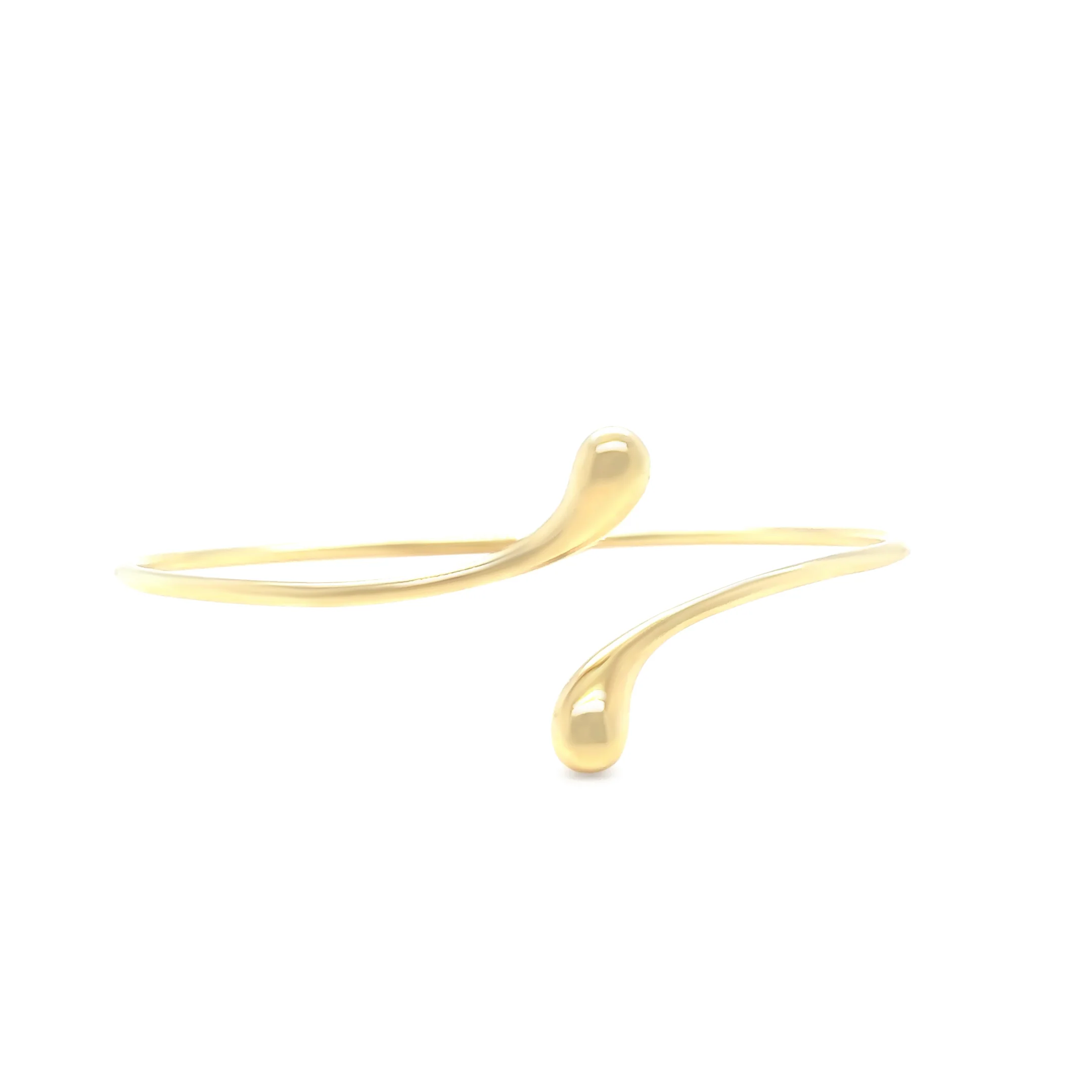 Tiffany & Co 18ct Yellow Gold Elsa Peretti Elongated Teardrop Bangle 14.13g - Image 4
