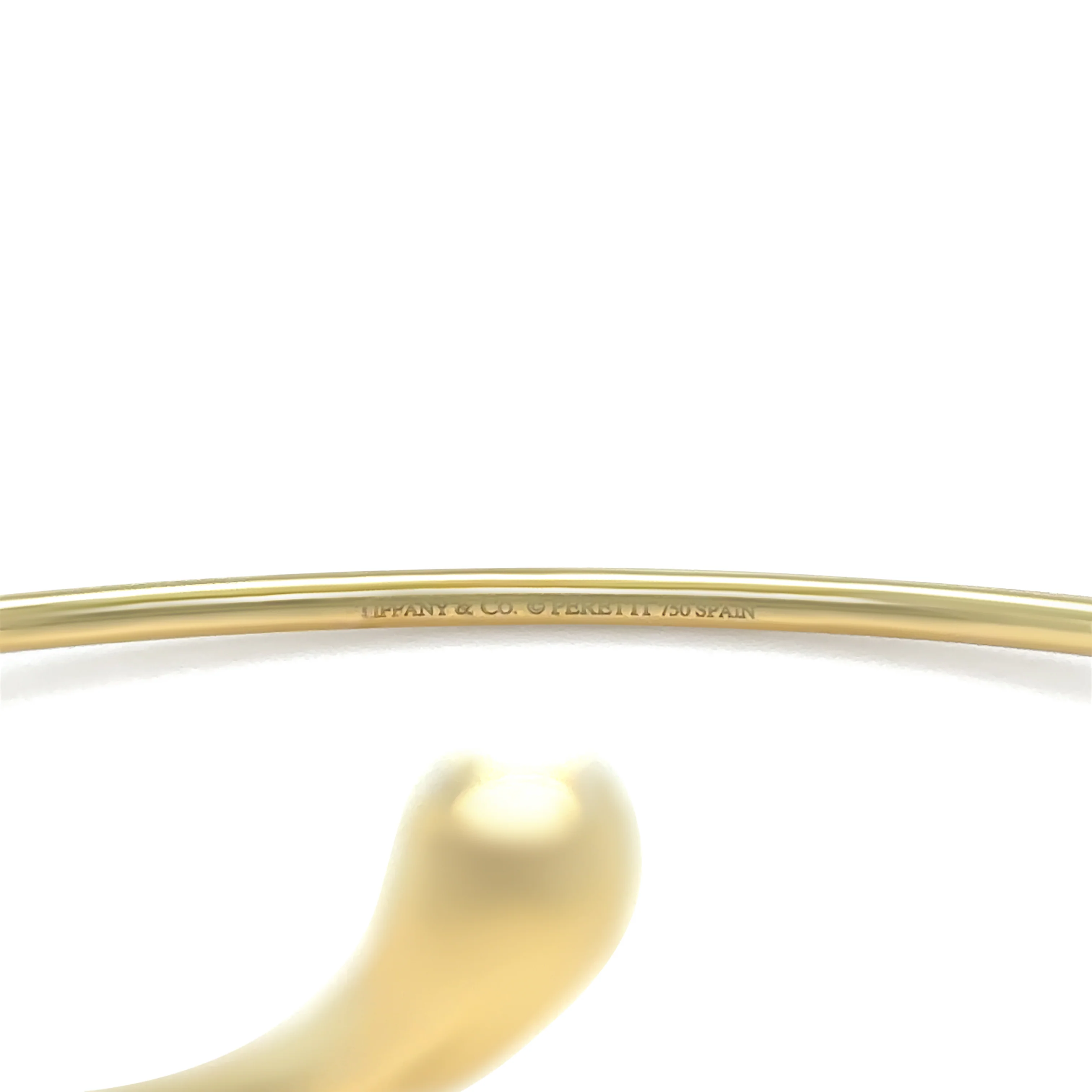 Tiffany & Co 18ct Yellow Gold Elsa Peretti Elongated Teardrop Bangle 14.13g - Image 5