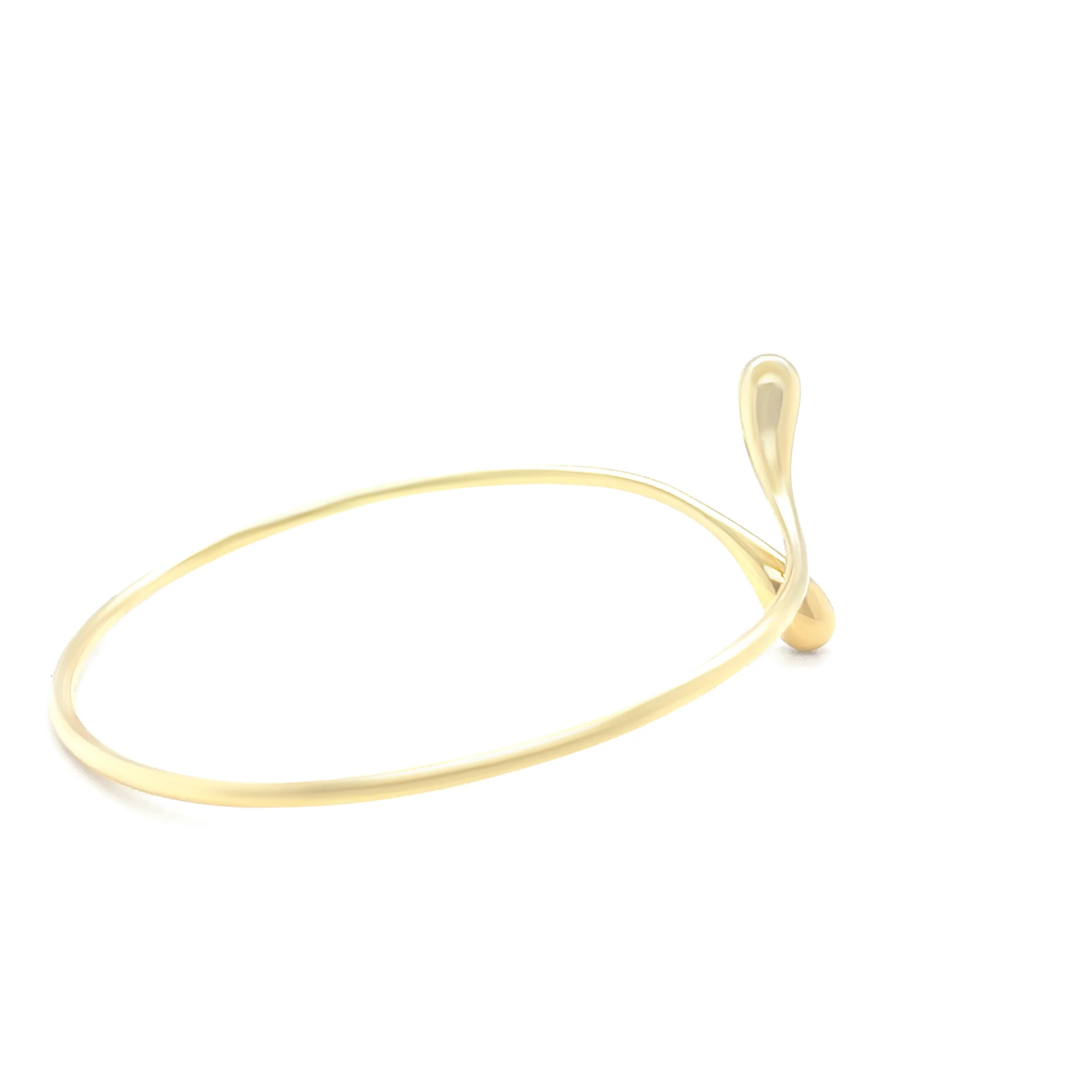 Tiffany & Co 18ct Yellow Gold Elsa Peretti Elongated Teardrop Bangle 14.13g - Image 6