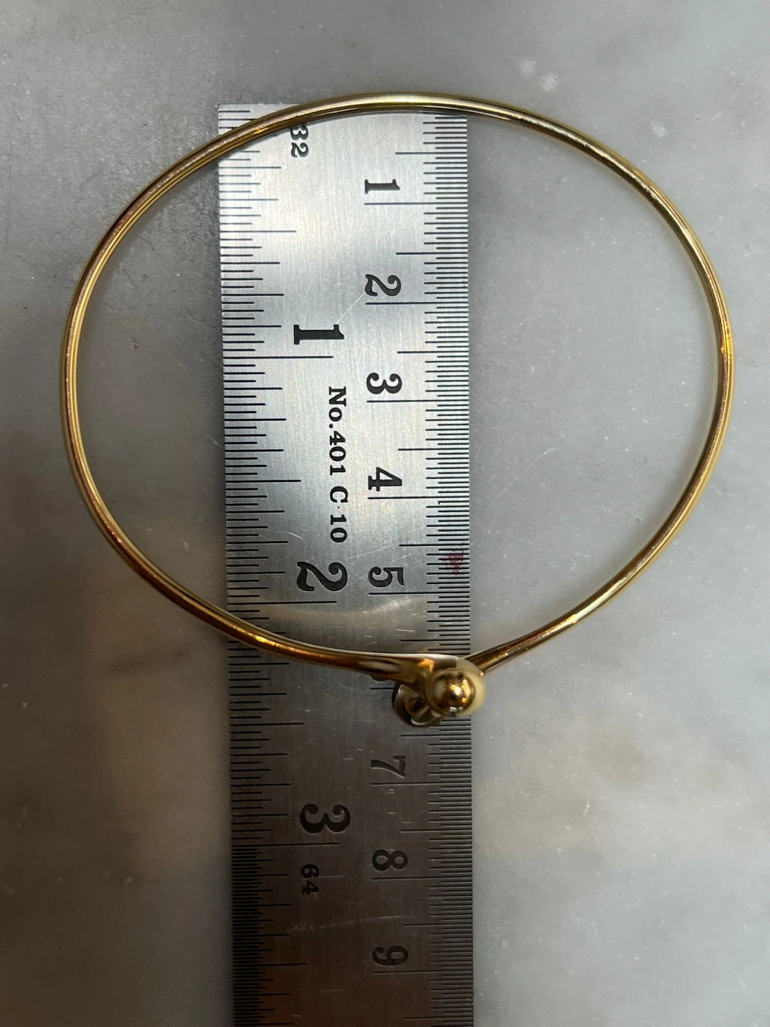 Tiffany & Co 18ct Yellow Gold Elsa Peretti Elongated Teardrop Bangle 14.13g - Image 8