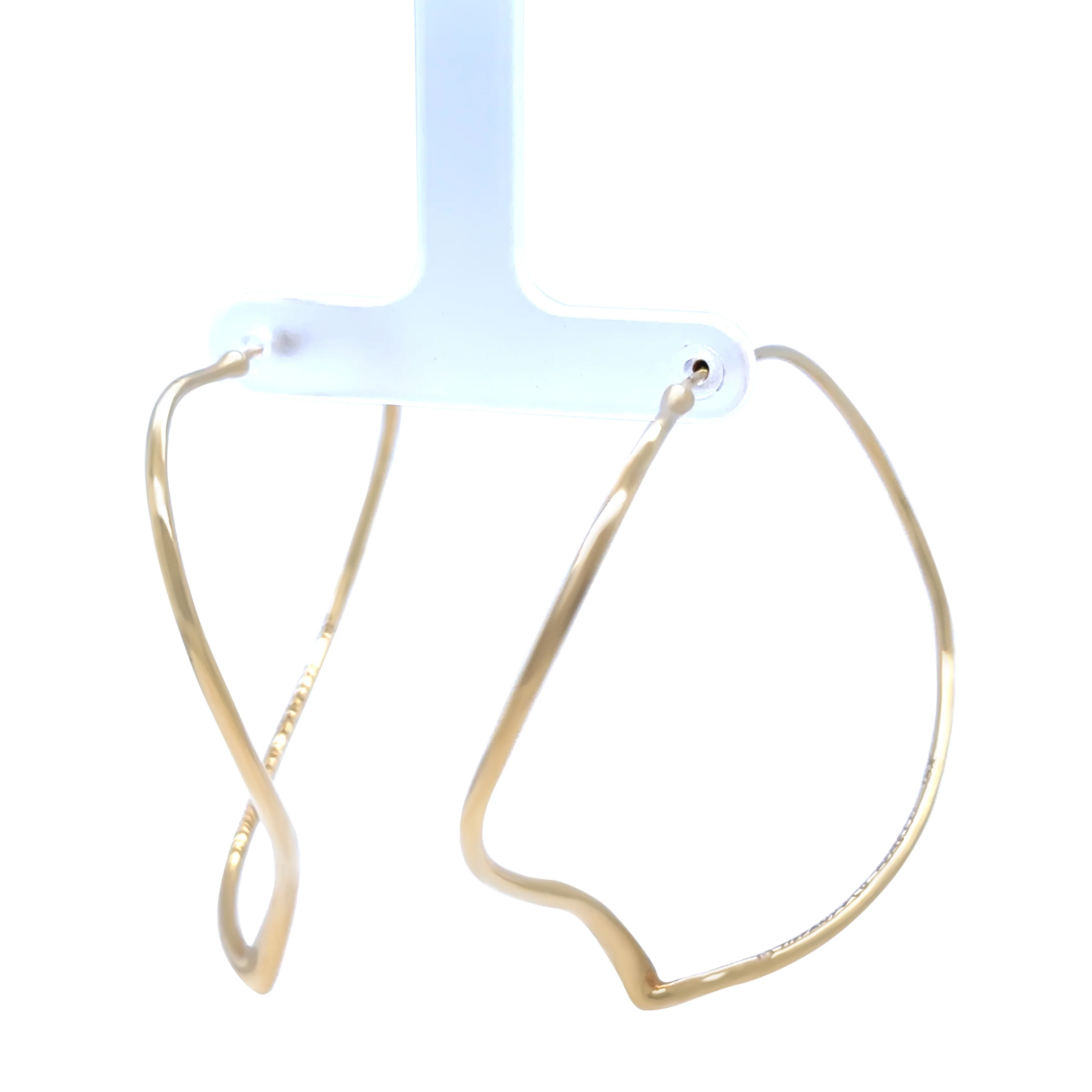 Tiffany & Co 18ct Yellow Gold Elsa Peretti Open Heart Hoop Earrings 12.16g - Image 7
