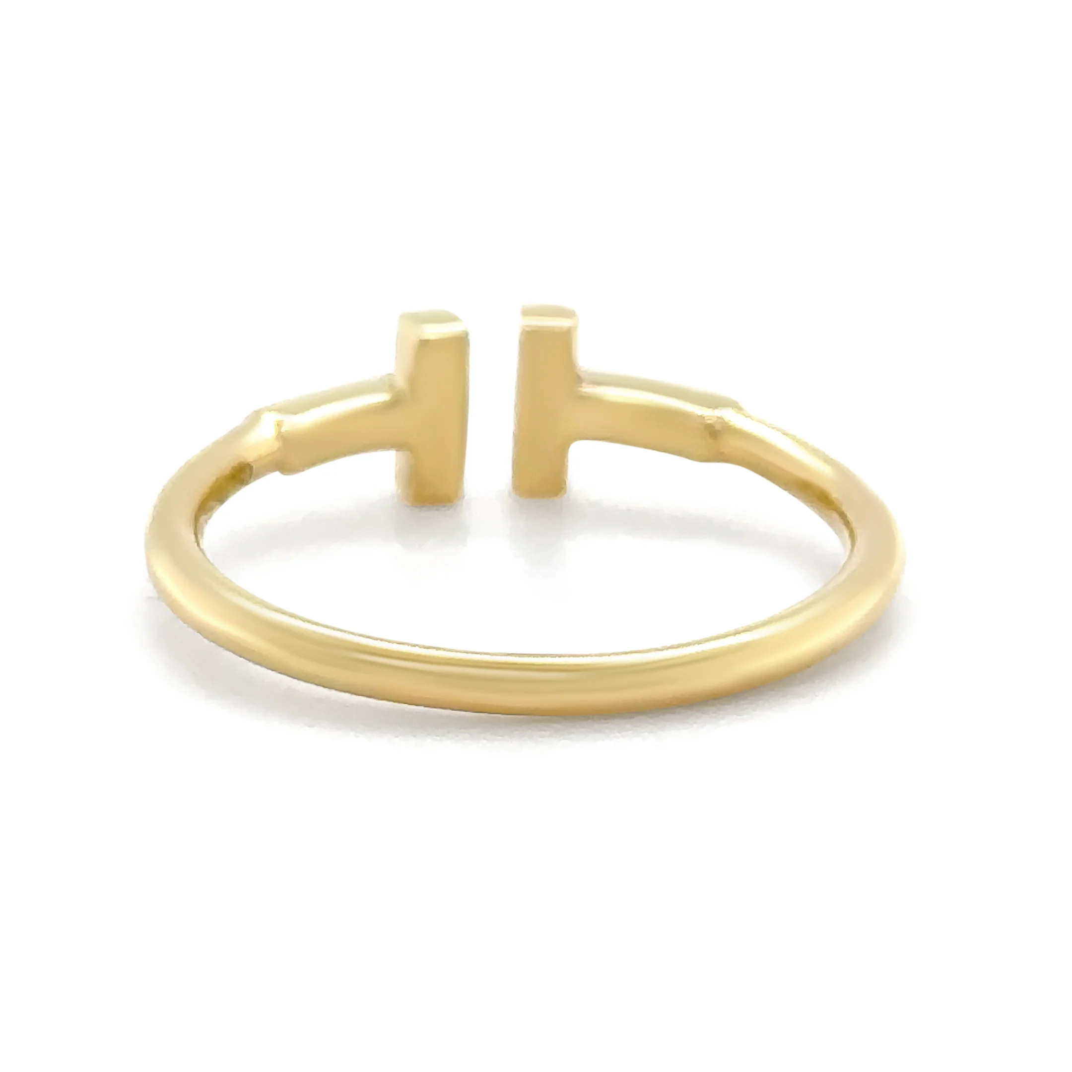 Tiffany & Co. 18ct Yellow Gold T Wire Ring 3g - Image 3