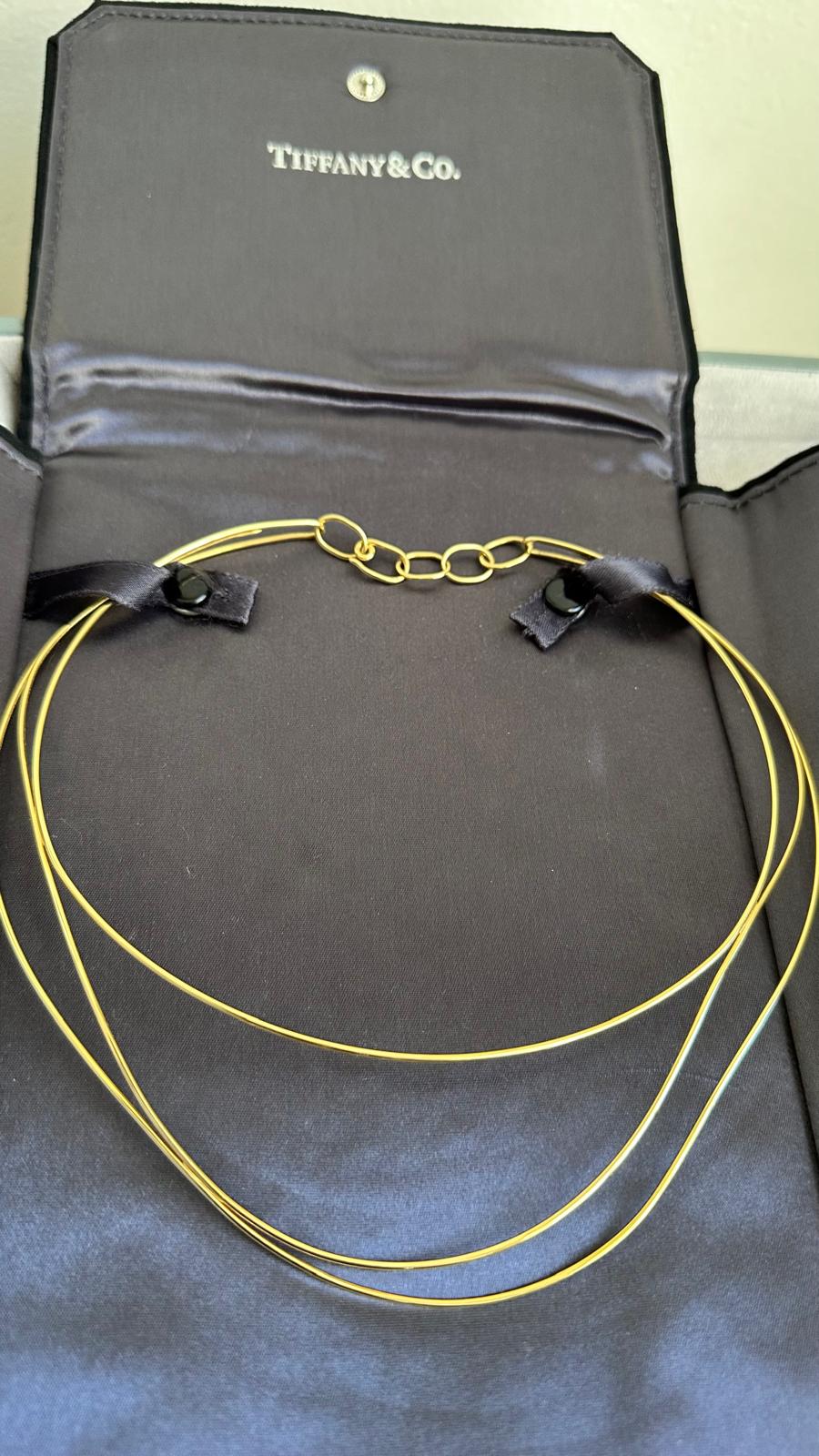 Tiffany & Co Elsa Peretti 18ct Yellow Gold Wave Necklace 25g - Image 2