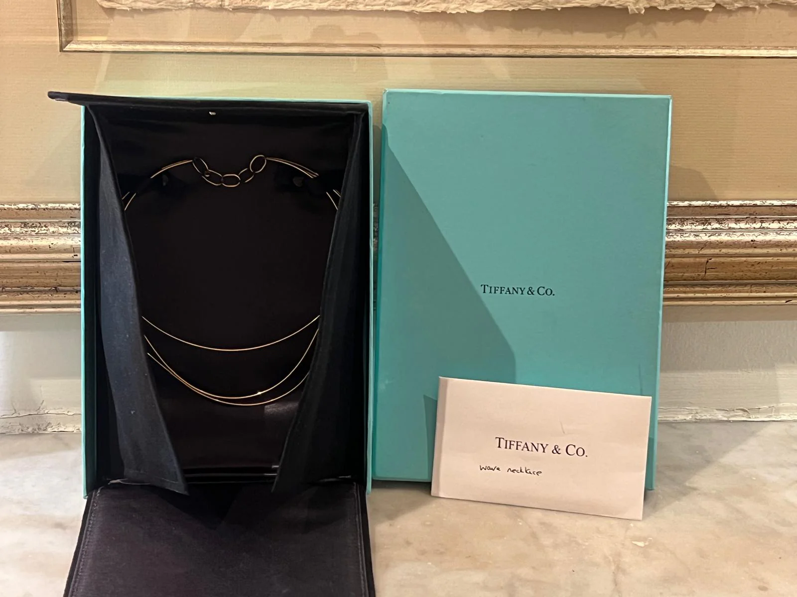 Tiffany & Co Elsa Peretti 18ct Yellow Gold Wave Necklace 25g - Image 4