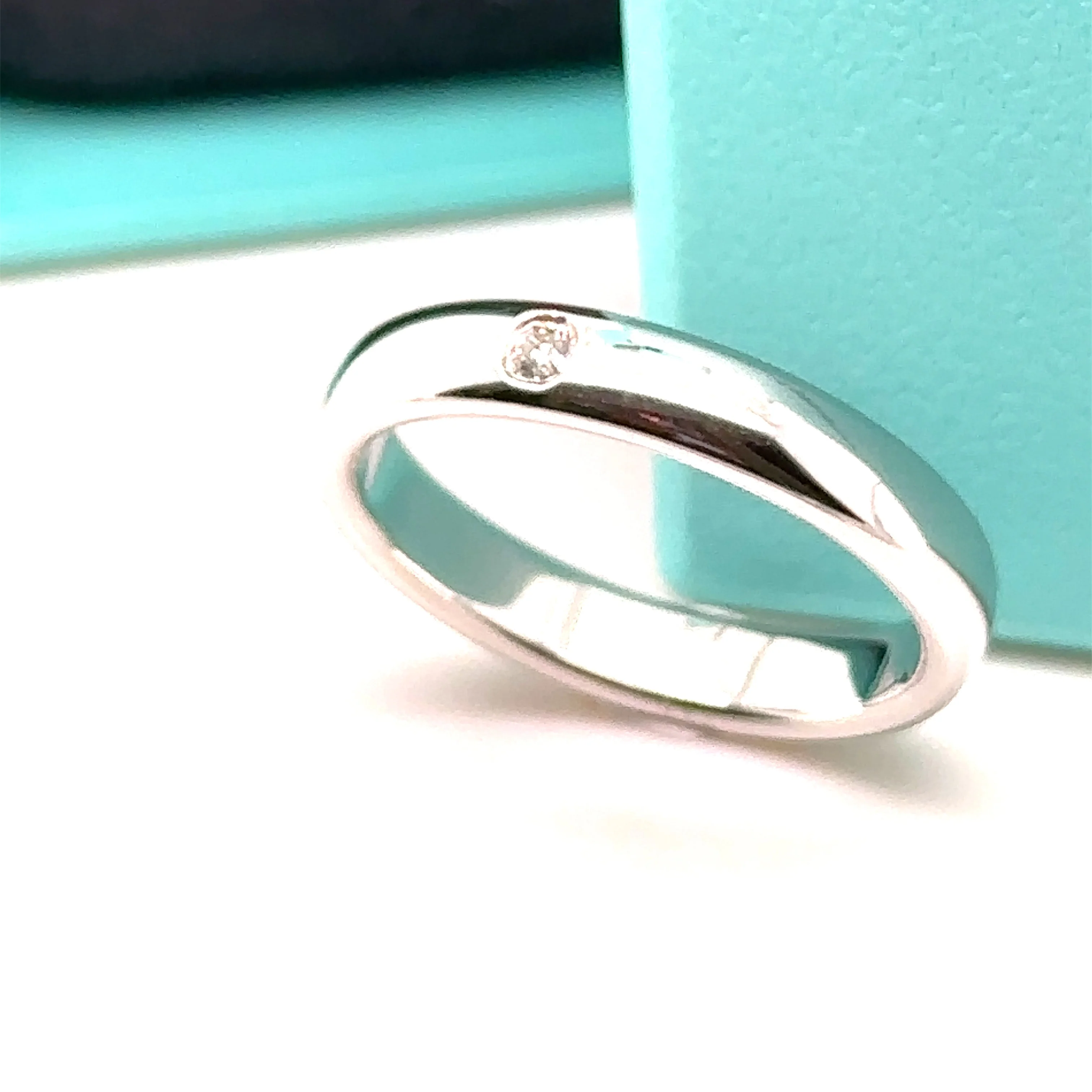 Tiffany & Co Elsa Peretti band ring 0.02ct Size V 1/2 - Image 10