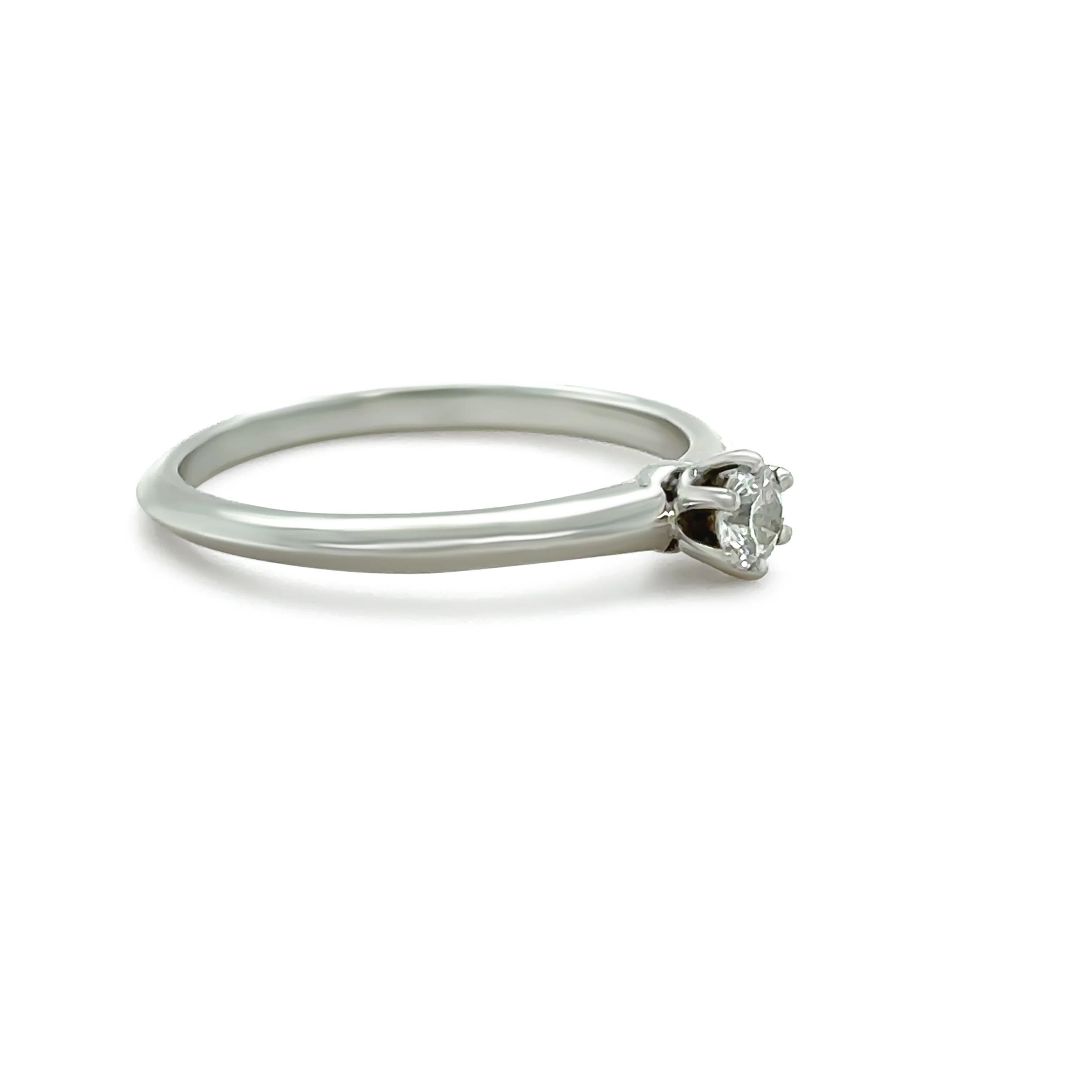 Tiffany & Co. Platinum Diamond Engagement Ring 0.18ct 3.6g - Image 5
