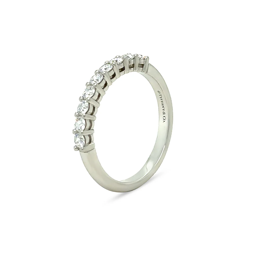 Tiffany & Co. Platinum Diamond Forever Band Ring 0.27ct 4.58g - Image 5