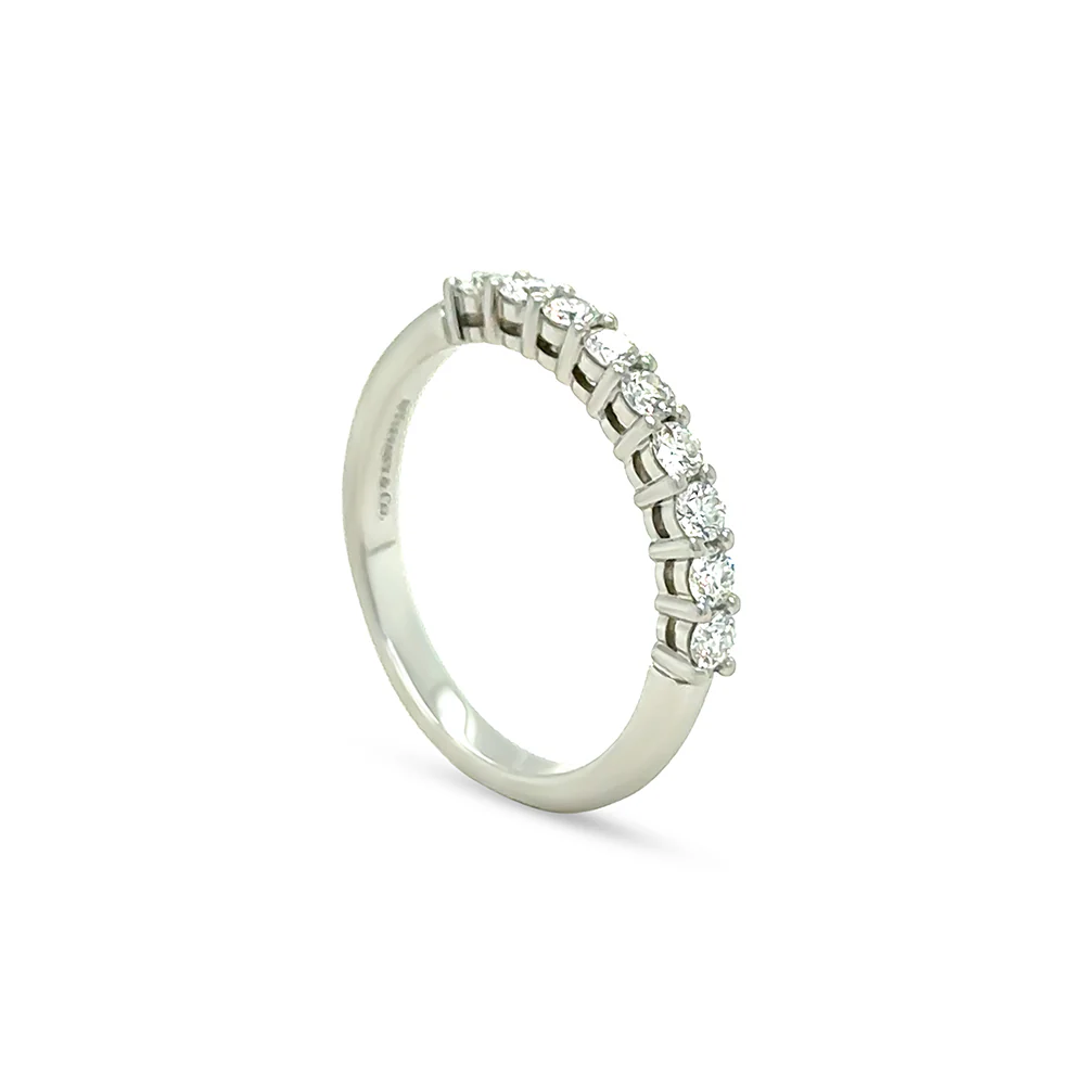 Tiffany & Co. Platinum Diamond Forever Band Ring 0.27ct 4.58g - Image 6