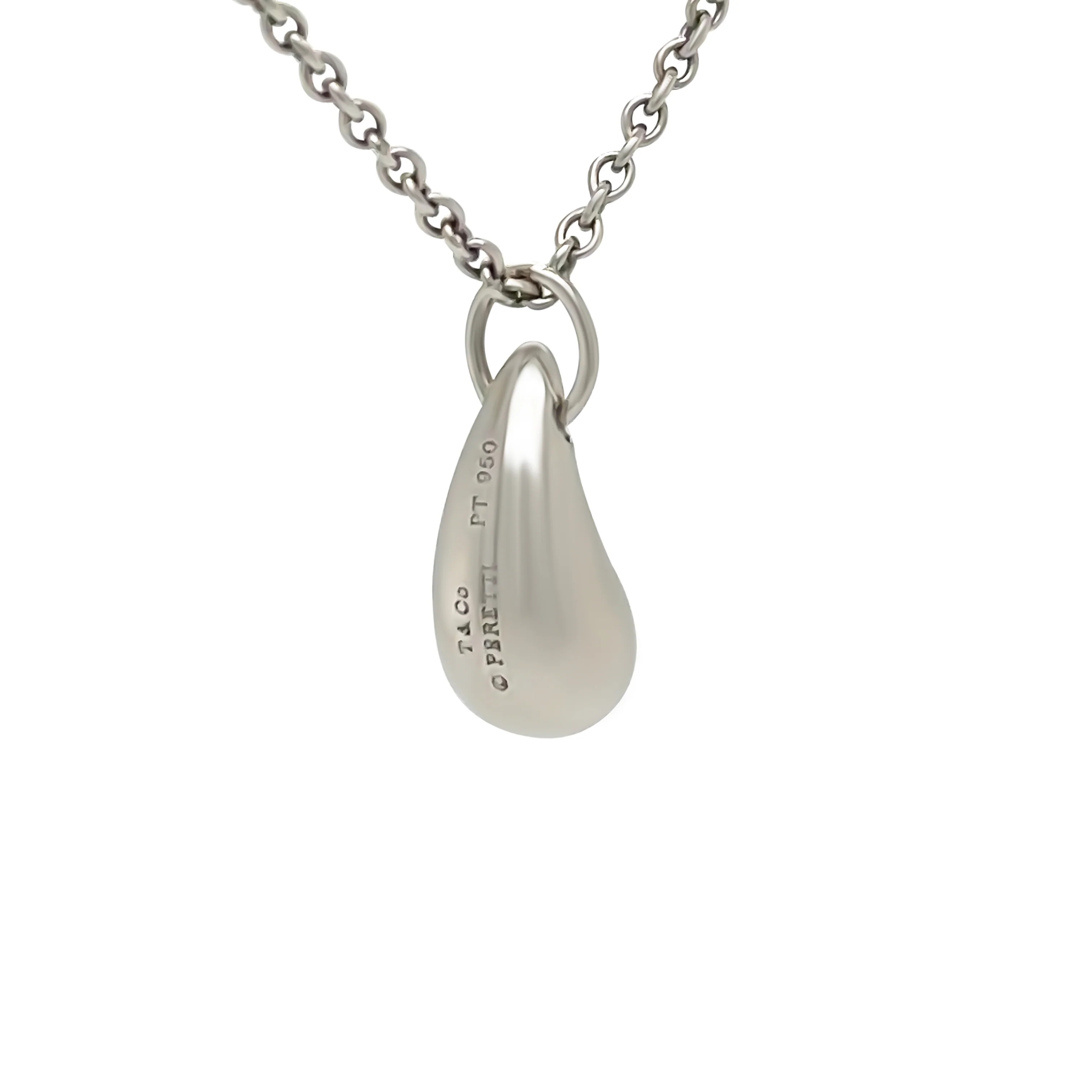 Tiffany & Co Platinum Elsa Peretti Teardrop Pendant 3.73g - Image 2