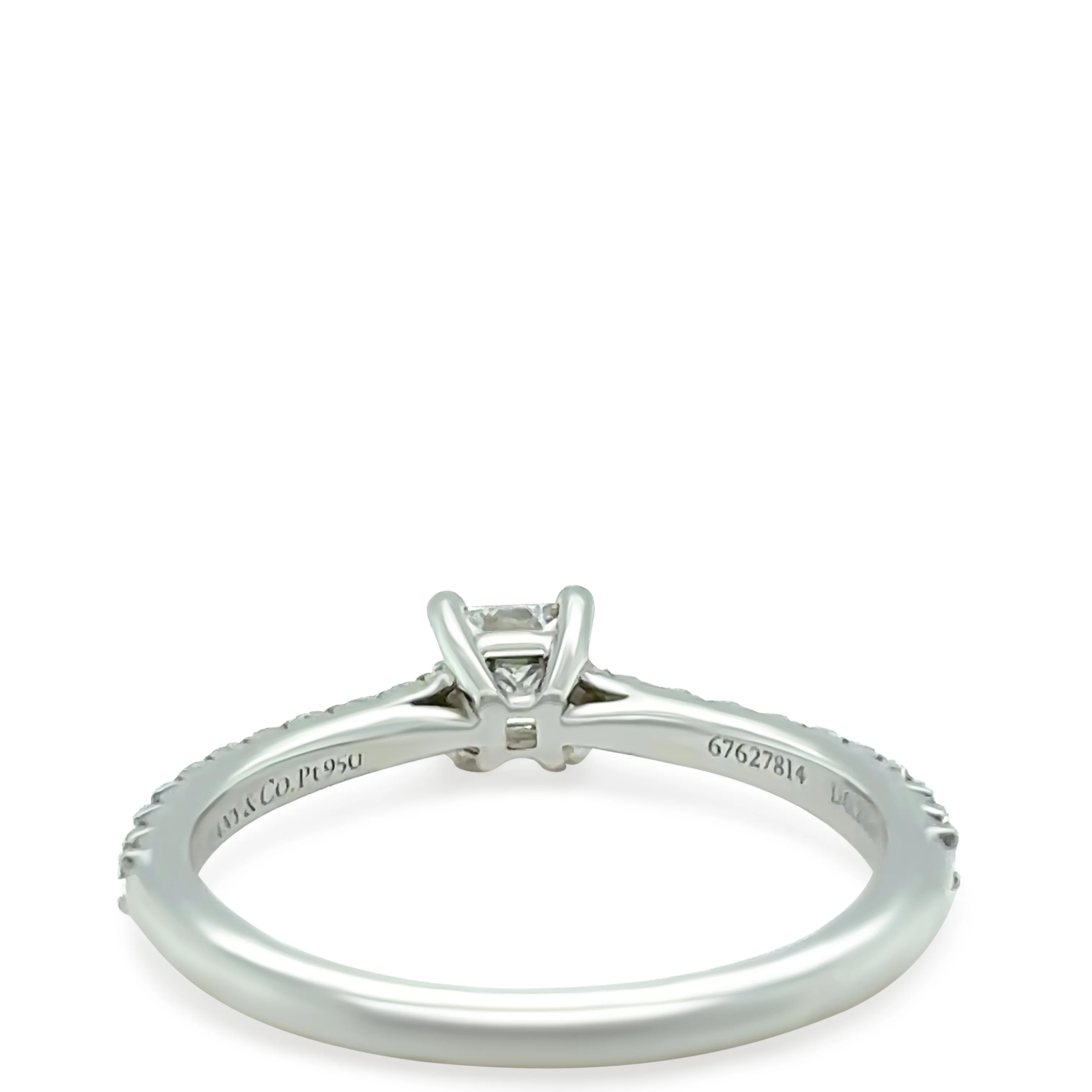 Tiffany & Co. Platinum Novo Princess-Cut Diamond Engagement Ring 0.23ct 3g - Image 5