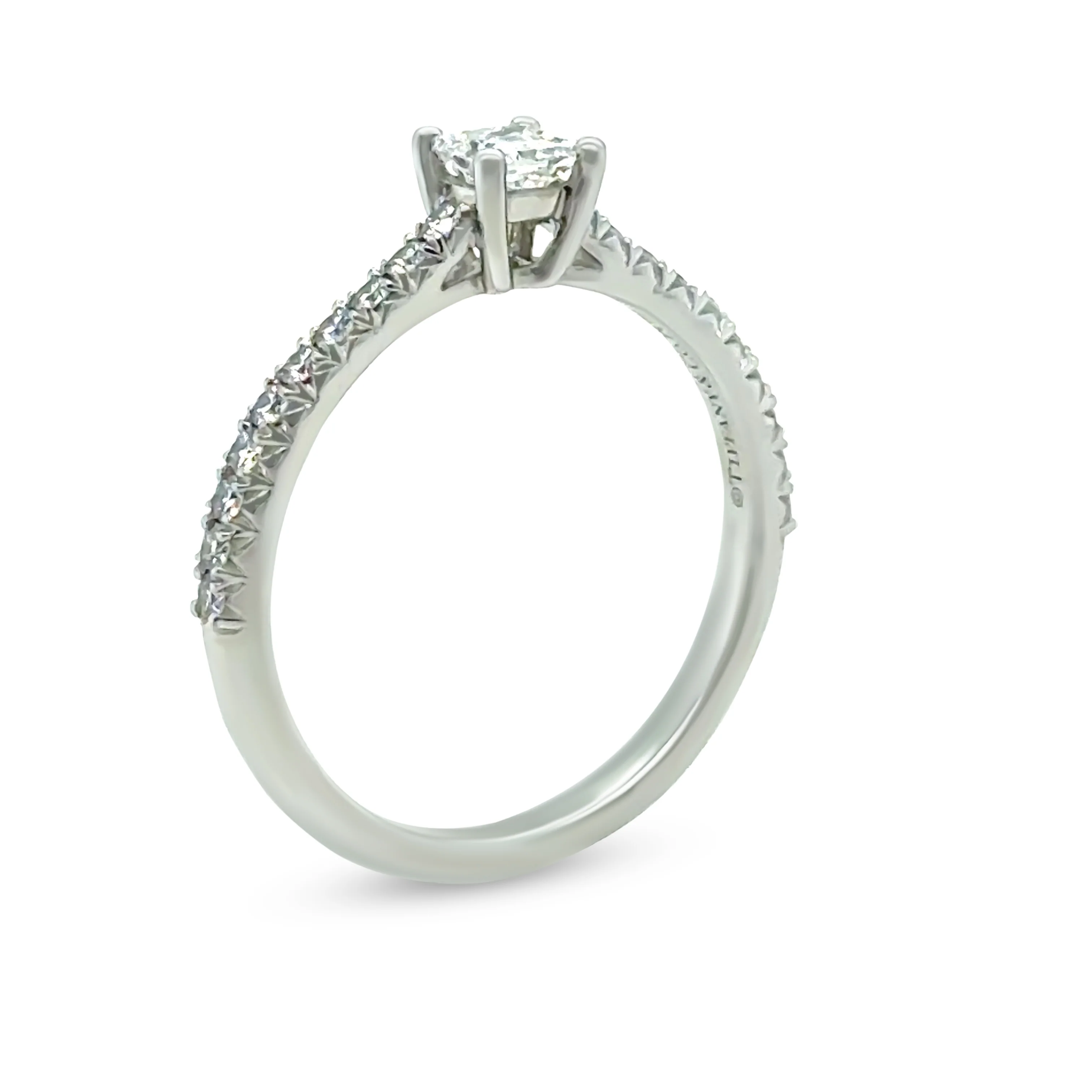 Tiffany & Co. Platinum Novo Princess-Cut Diamond Engagement Ring 0.23ct 3g - Image 7