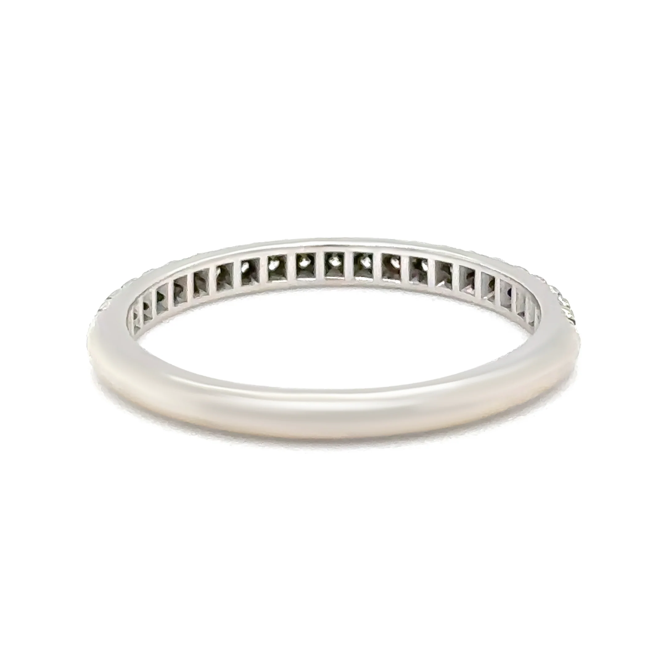 Tiffany & Co. Platinum Soleste Half Eternity Ring 0.17ct 3g - Image 8