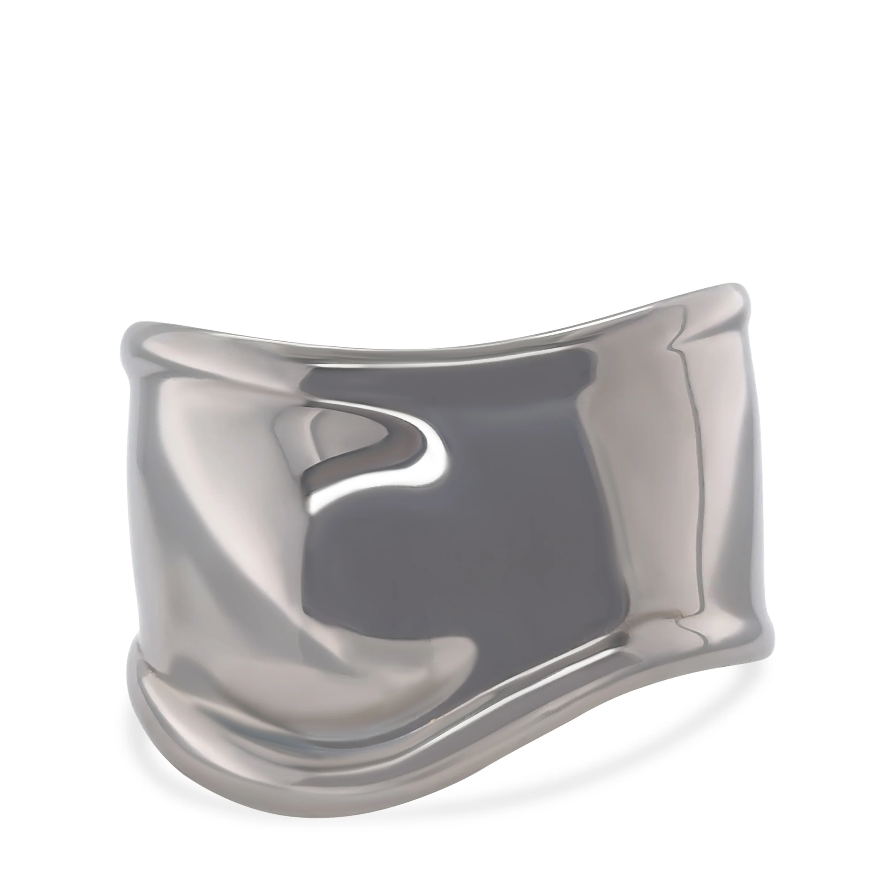 Tiffany & Co Rare Elsa Peretti Ruthenium Charcoal Bone Cuff Bracelet 65.5g - Image 2
