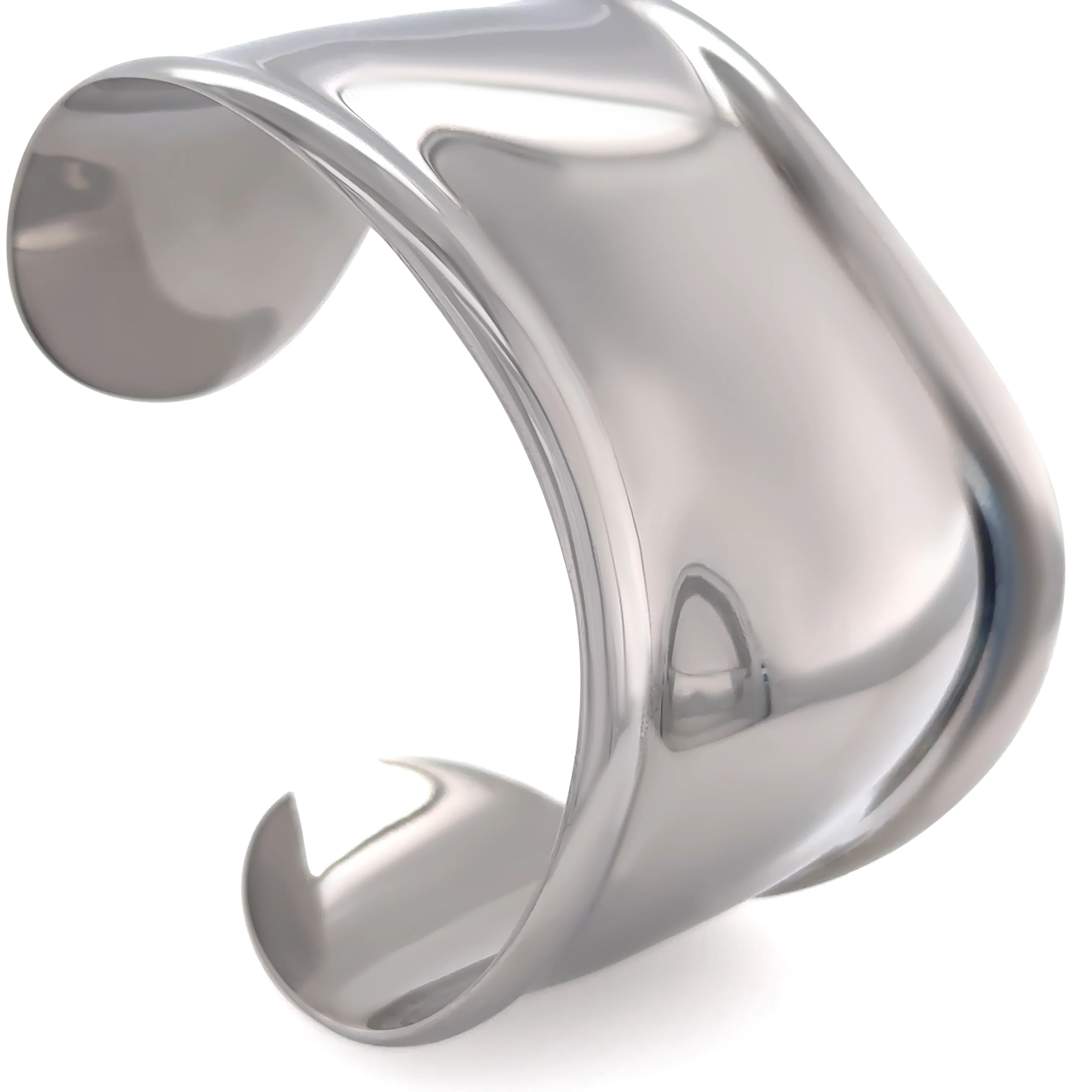 Tiffany & Co Rare Elsa Peretti Ruthenium Charcoal Bone Cuff Bracelet 65.5g - Image 4