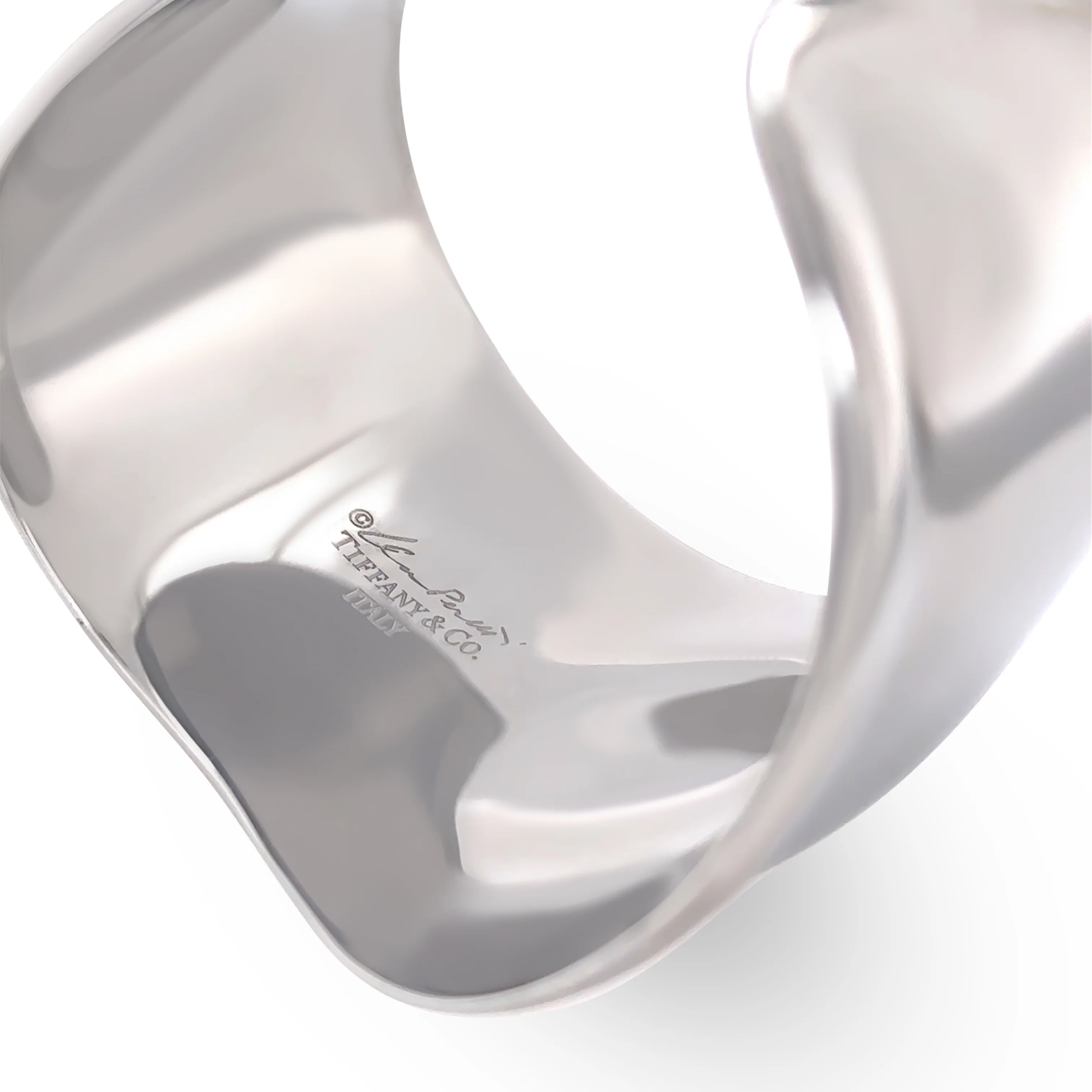 Tiffany & Co Rare Elsa Peretti Ruthenium Charcoal Bone Cuff Bracelet 65.5g - Image 5