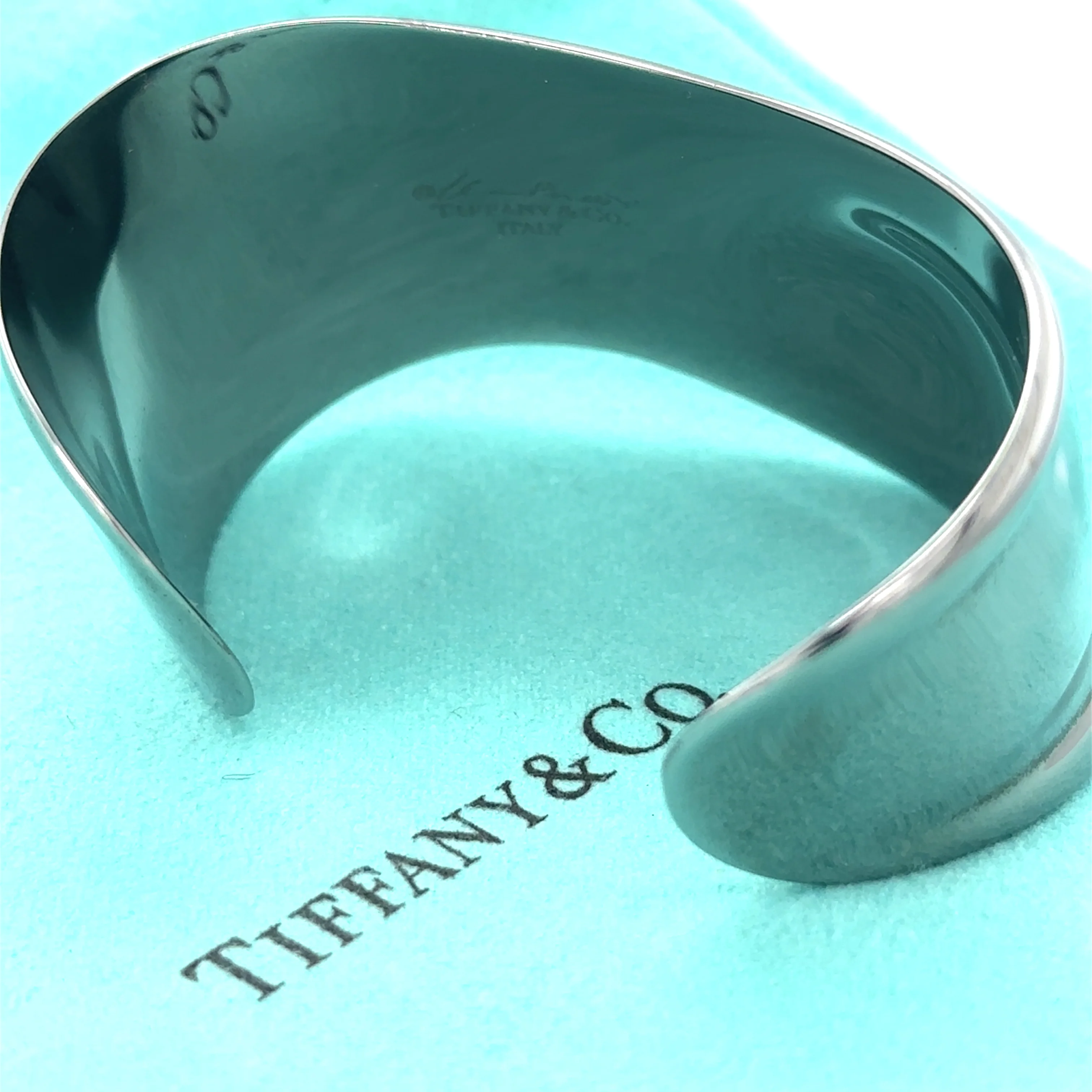 Tiffany & Co Rare Elsa Peretti Ruthenium Charcoal Bone Cuff Bracelet 65.5g - Image 7