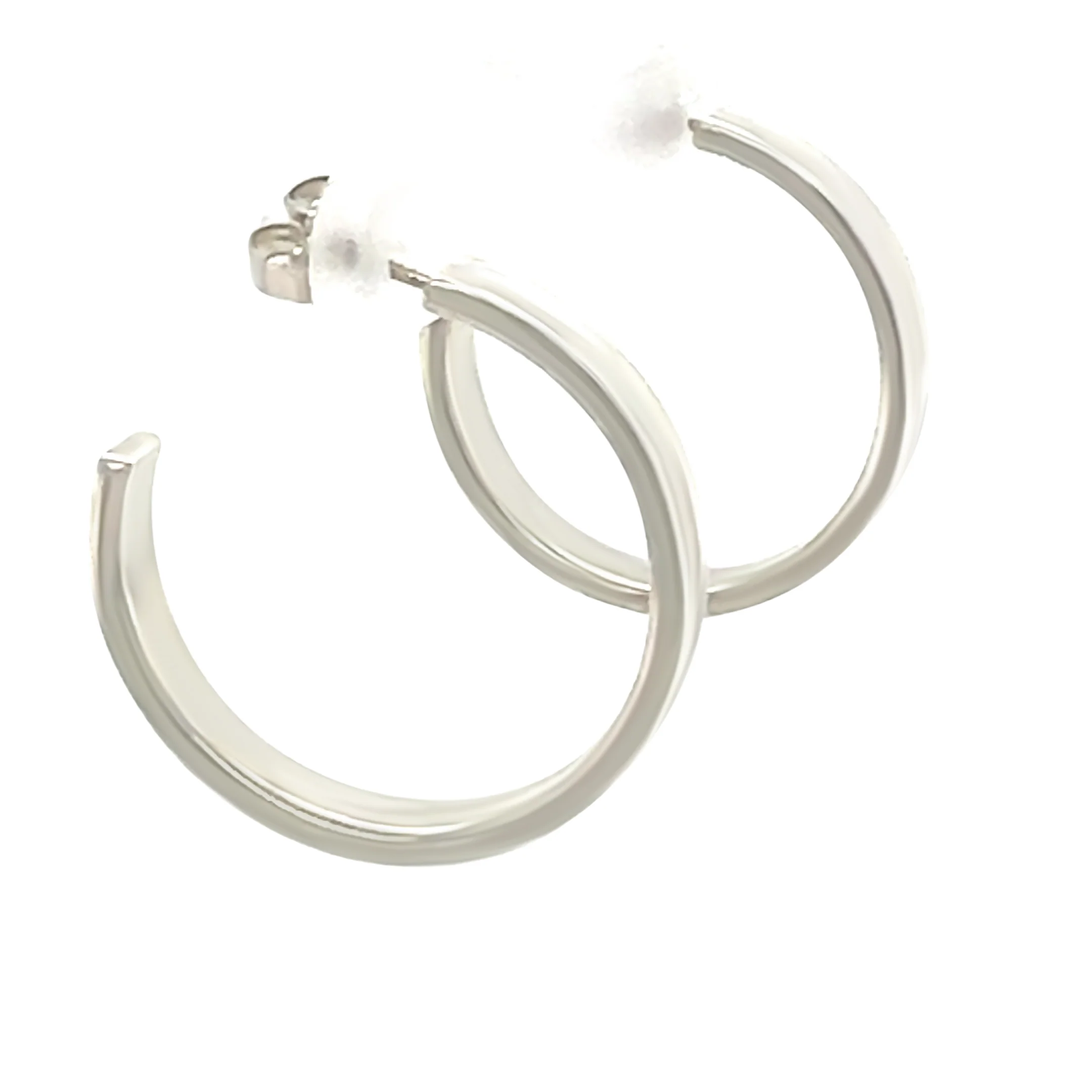 Tiffany & Co Sterling Silver 1837 Hoop Earrings 10.81g - Image 4