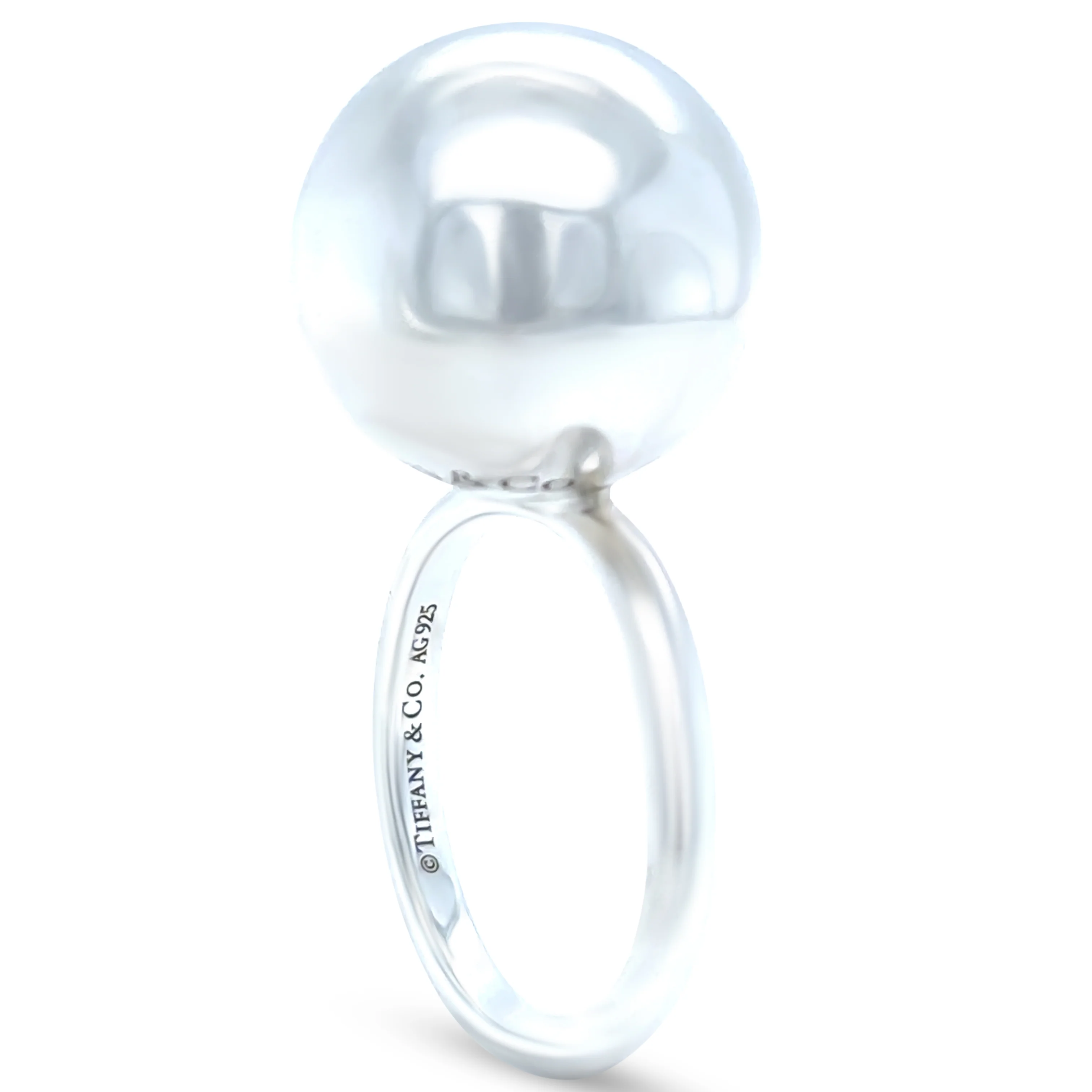 Tiffany & Co. Sterling Silver HardWear Ball Ring 8g - Image 5