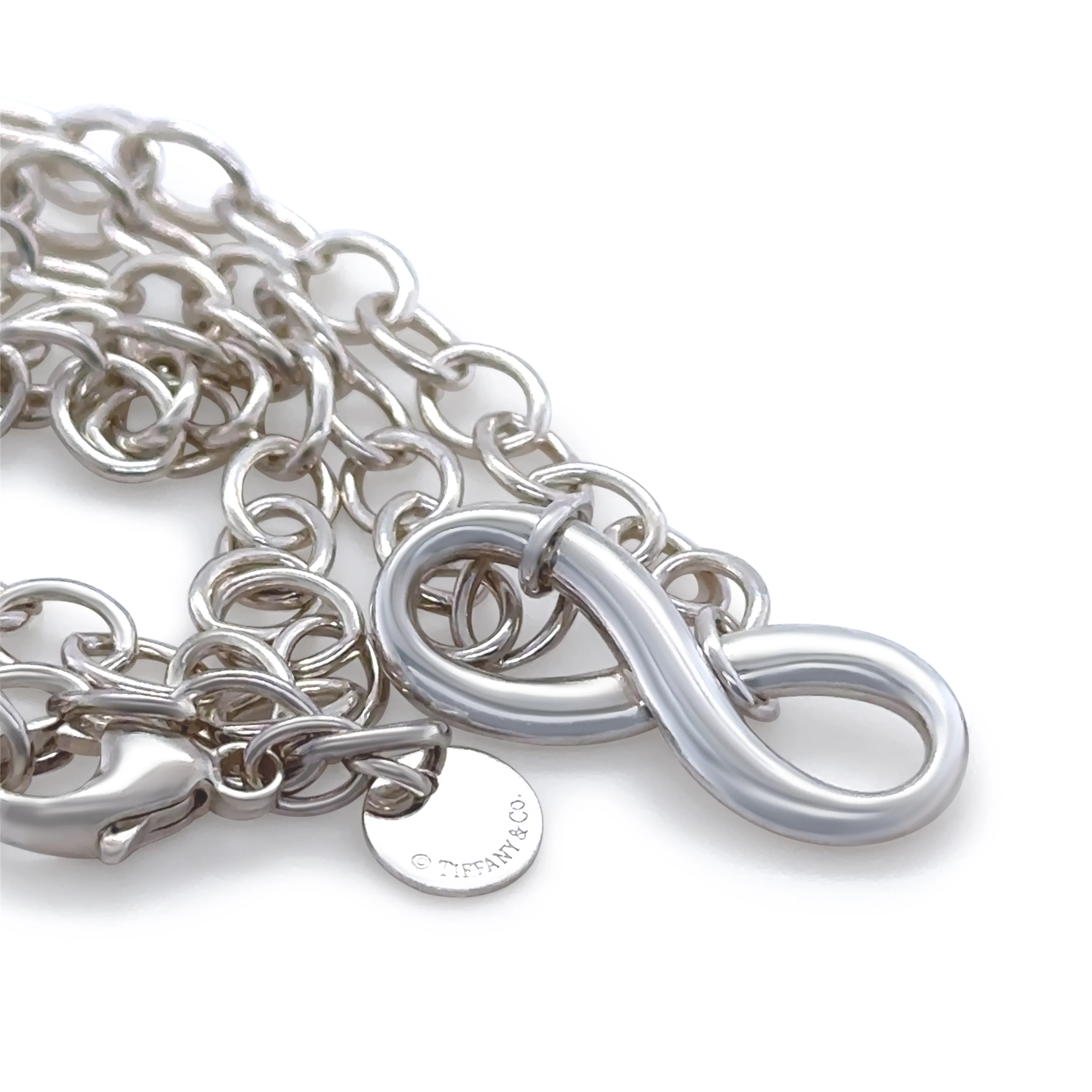 Tiffany & Co. Sterling Silver Infinity Pendant Necklace 12g - Image 2