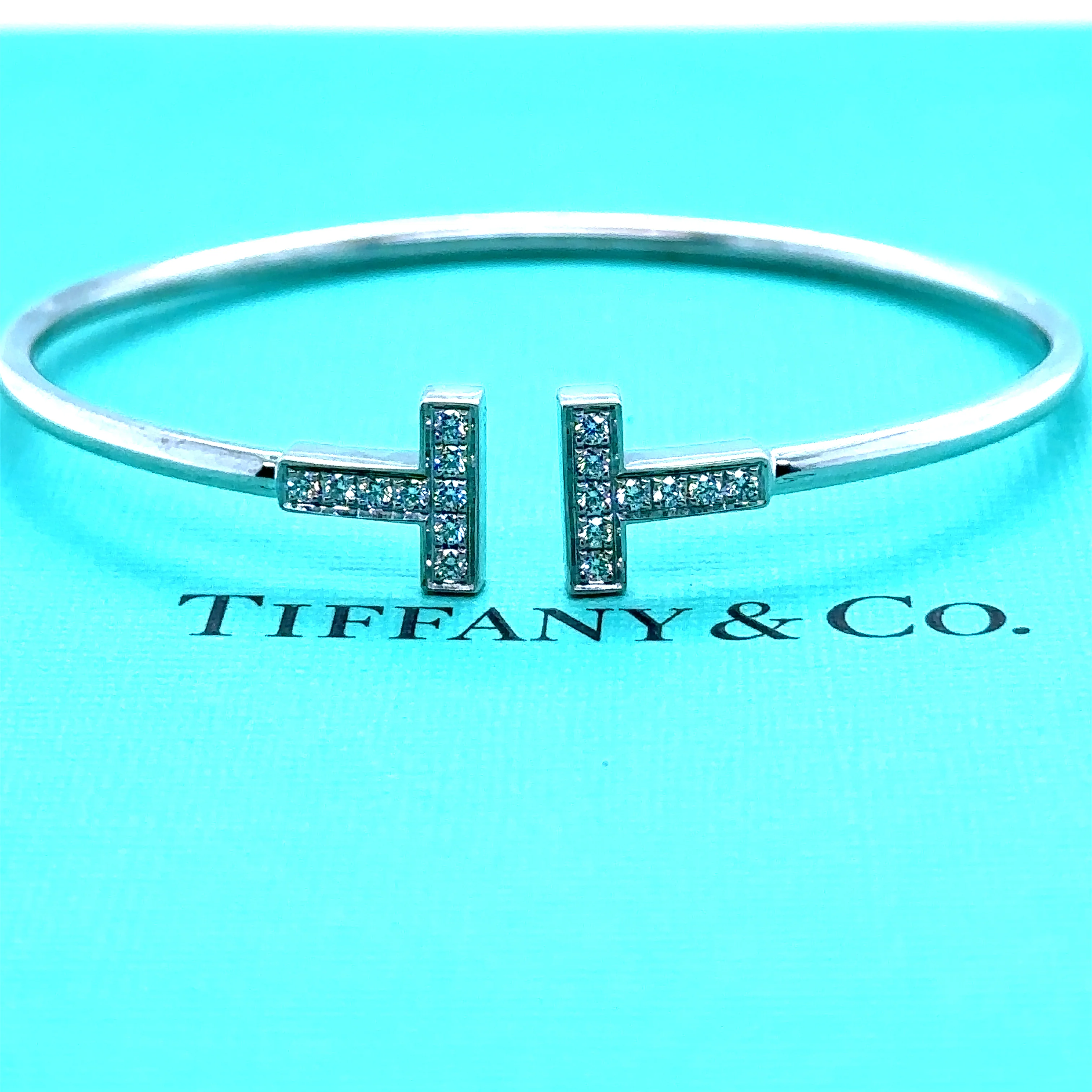Tiffany & Co T Diamond Wire Bracelet 0.30ct - Image 3