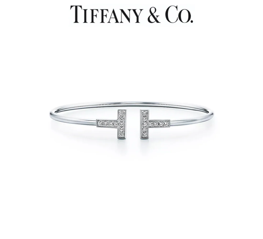 Tiffany & Co T Diamond Wire Bracelet