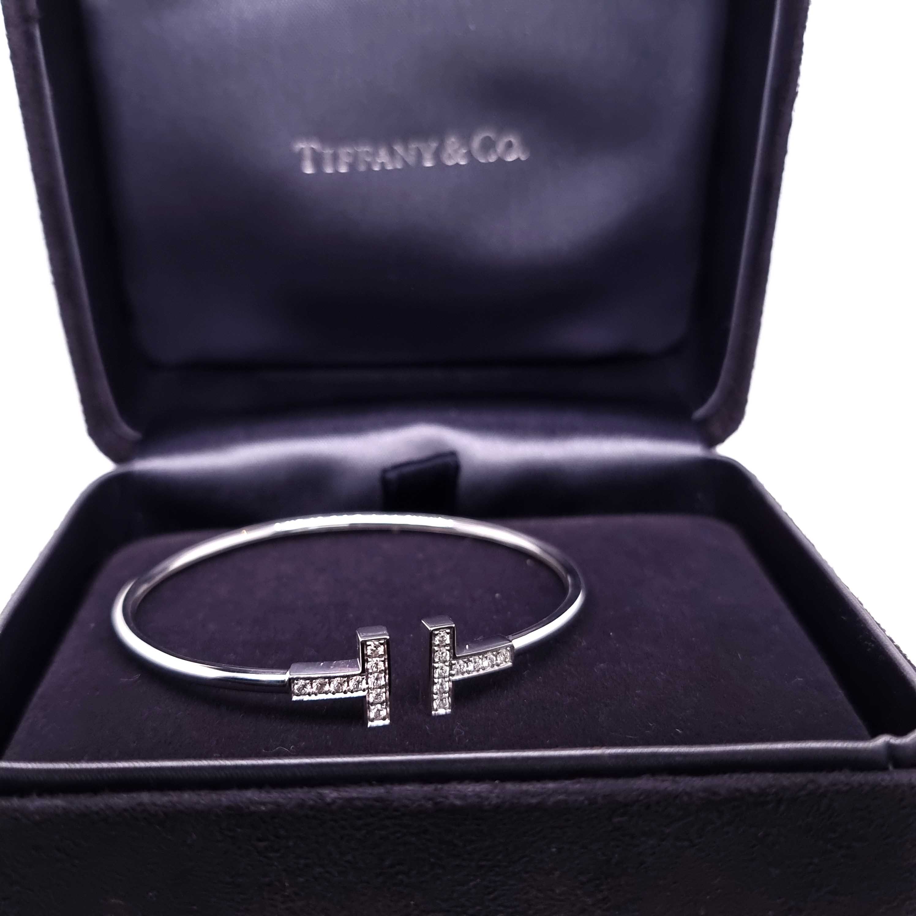 Tiffany & Co T Diamond Wire Bracelet - Image 2