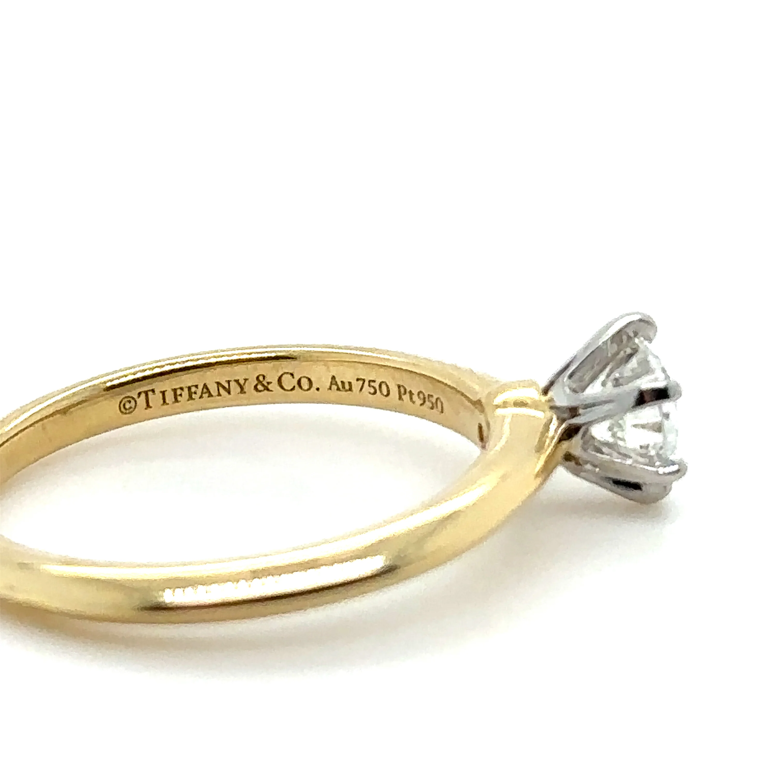 Tiffany & Co Yellow Gold .5ct Diamond Ring - Image 6