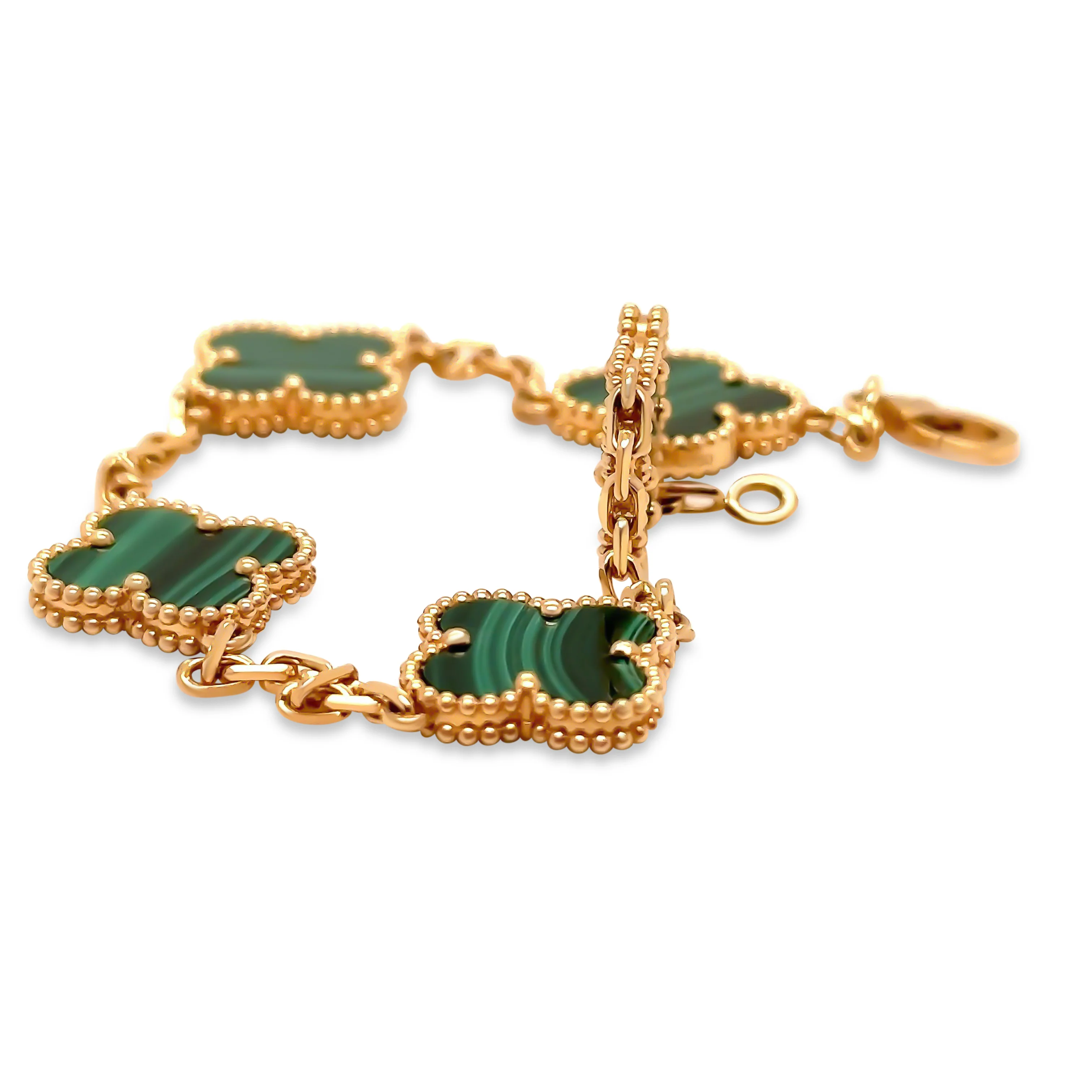 Van Cleef & Arpels 18ct Yellow Gold Vintage Alhambra Bracelet 5 Motifs - Image 4