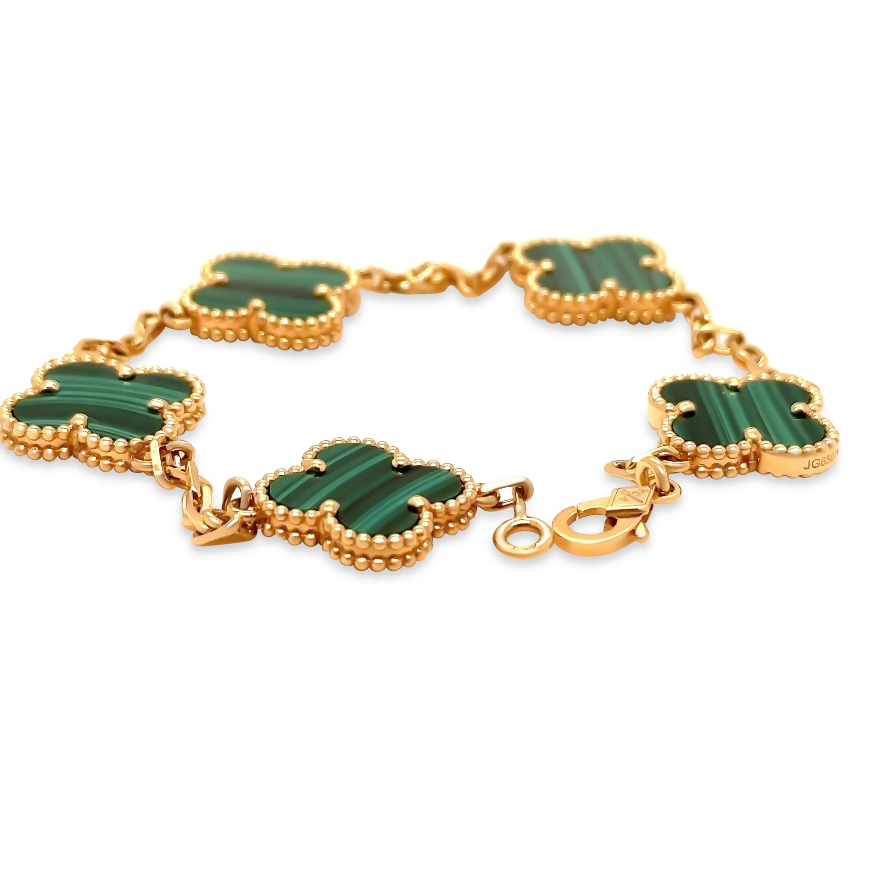 Van Cleef & Arpels 18ct Yellow Gold Vintage Alhambra Bracelet 5 Motifs - Image 5