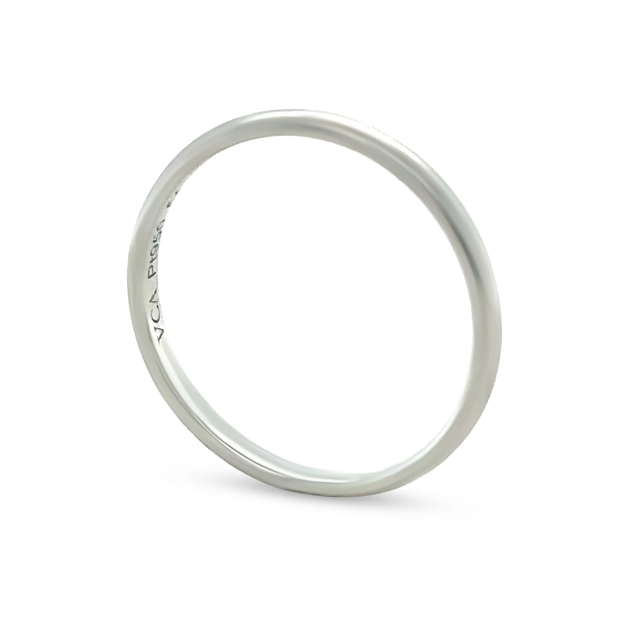 Van Cleef & Arpels Platinum Tendrement Wedding Band 2.44g - Image 2