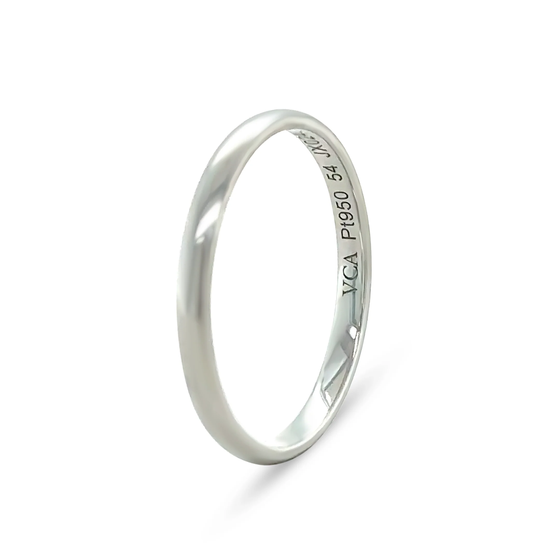 Van Cleef & Arpels Platinum Tendrement Wedding Band 2.44g - Image 3