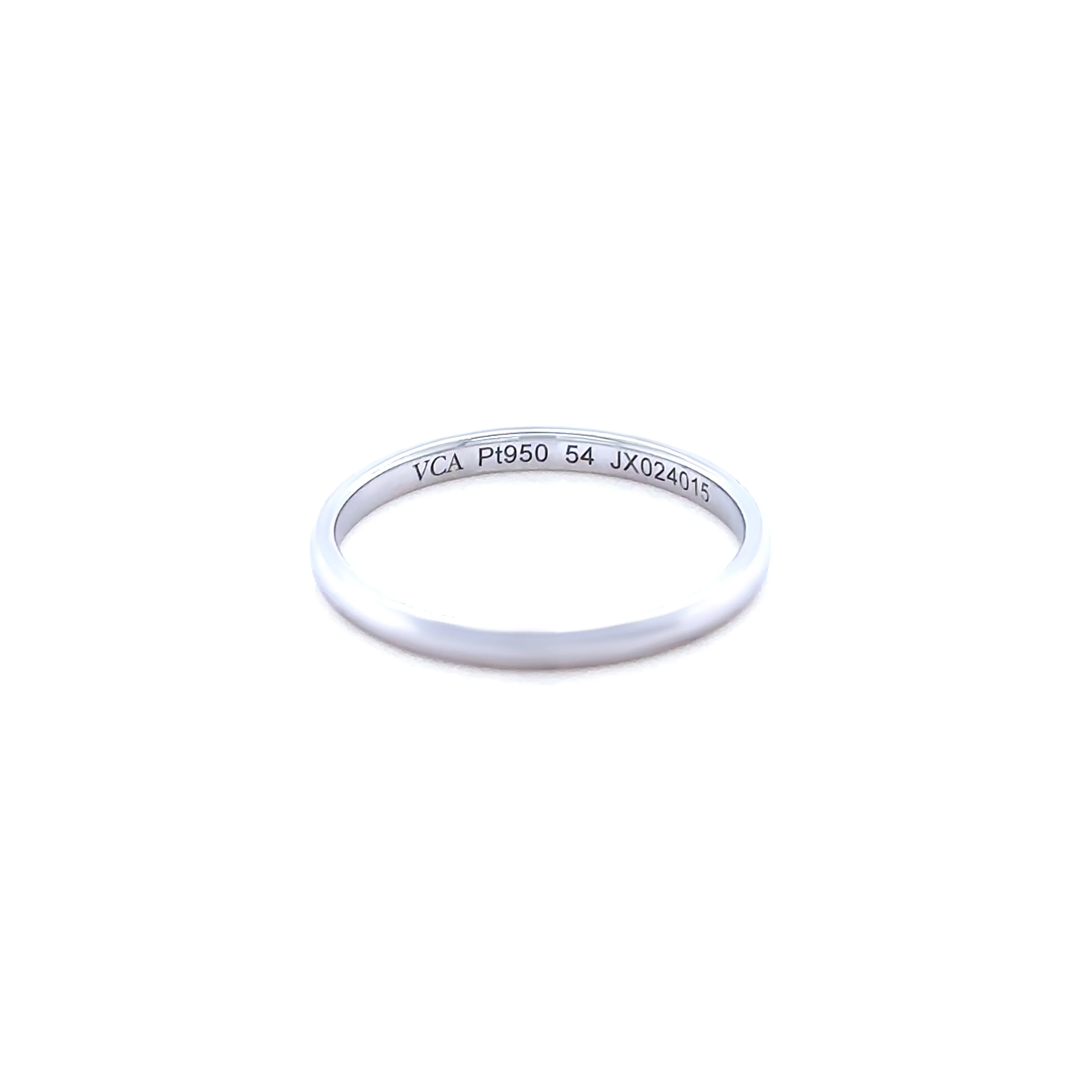 Van Cleef & Arpels Platinum Tendrement Wedding Band 2.44g - Image 4