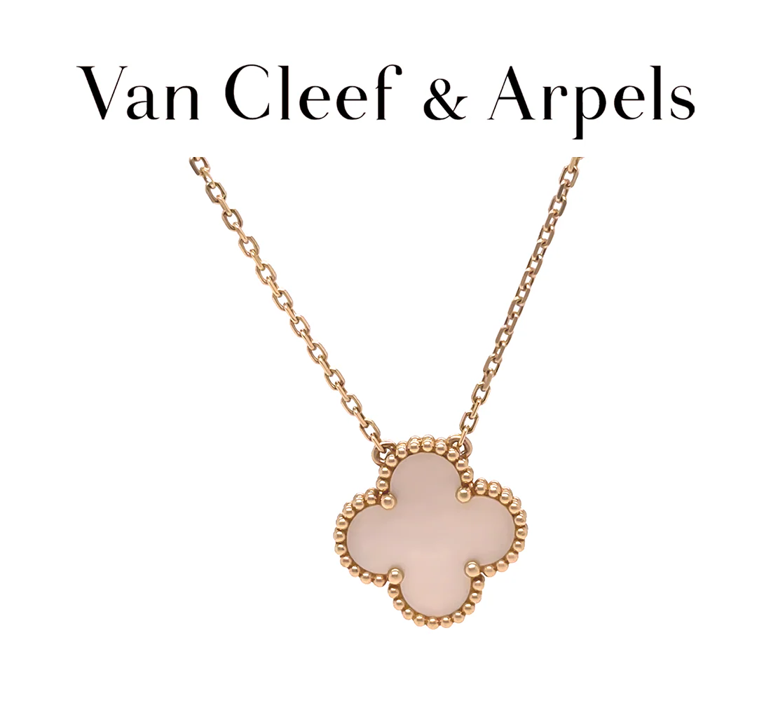 Van Cleef & Arpels Vintage Alhambra Mother of Pearl Pendant Necklace 4.62g