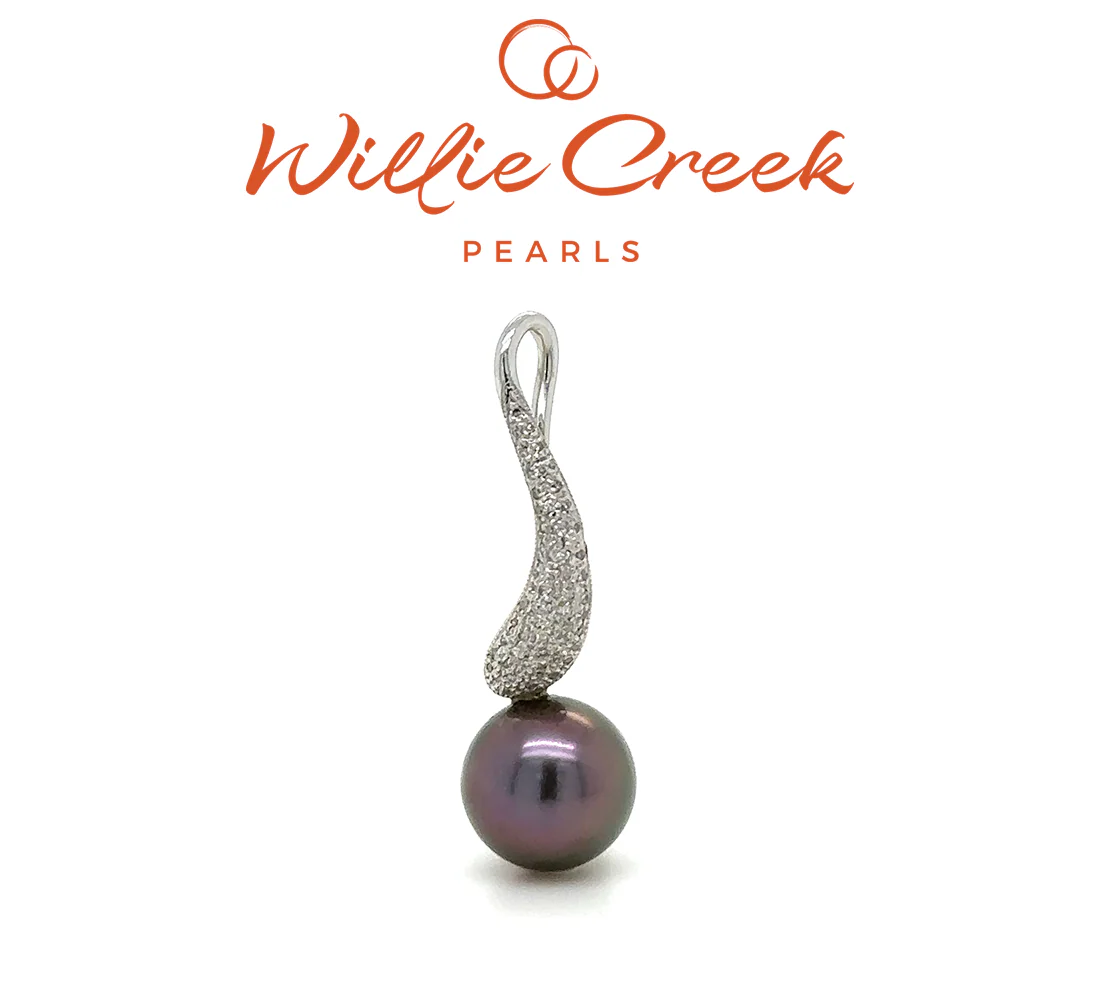Willie Creek Tahitian Pearl and Diamond Pendant
