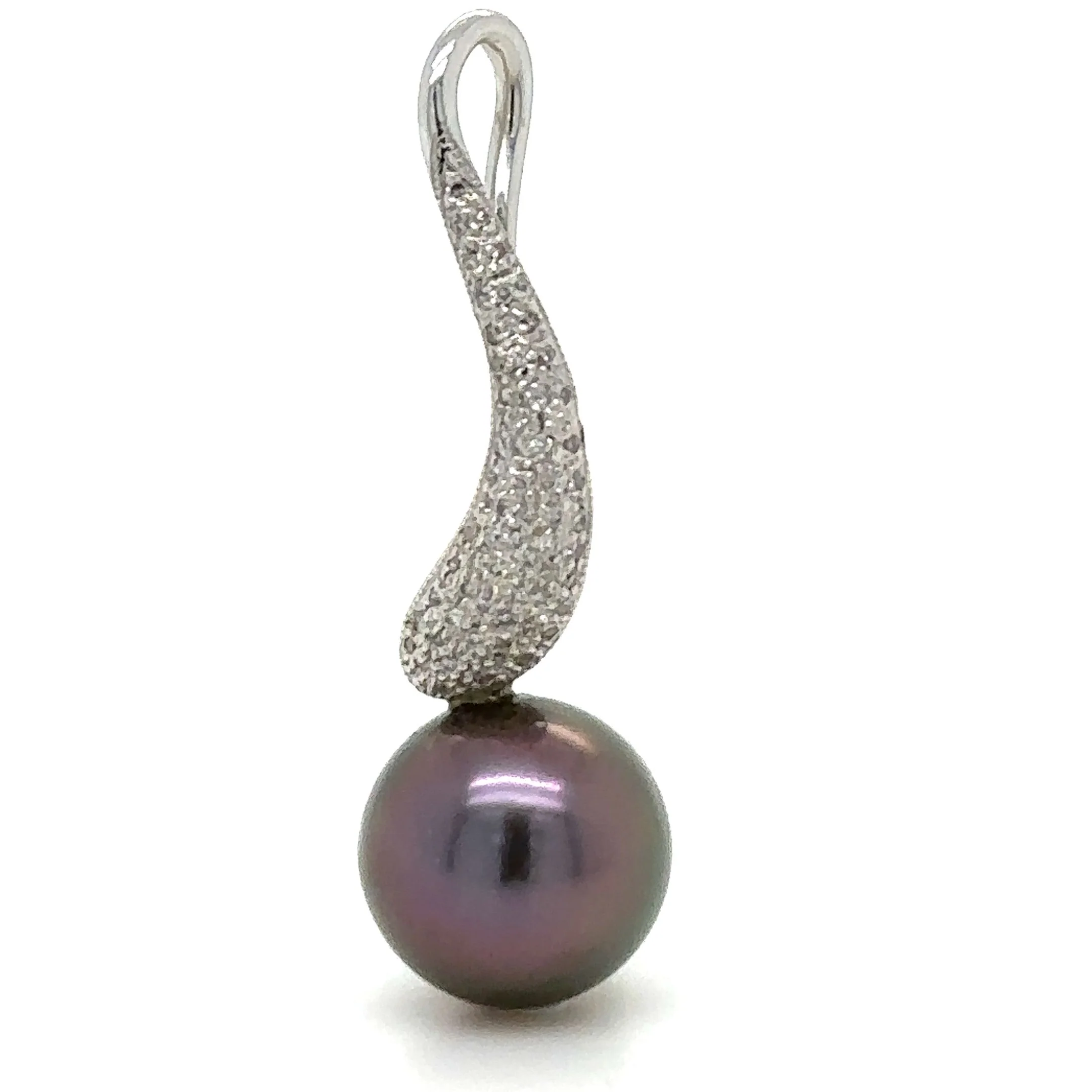 Willie Creek Tahitian Pearl and Diamond Pendant - Image 4